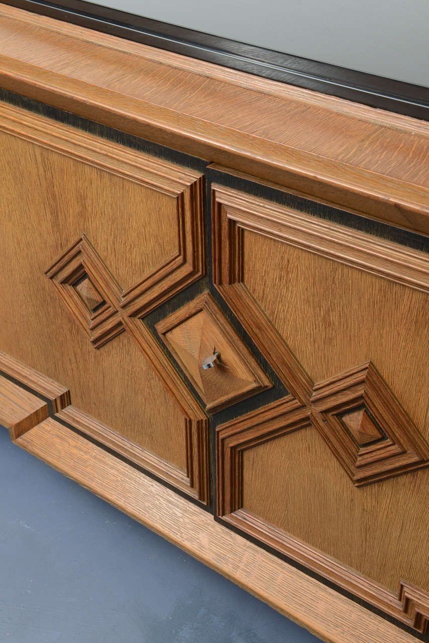 Art Deco Cubist Design Cerused Oak Sideboardde Coene Belgian Top Throughout Walnut Finish Crown Moulding Sideboards (Photo 10 of 30)