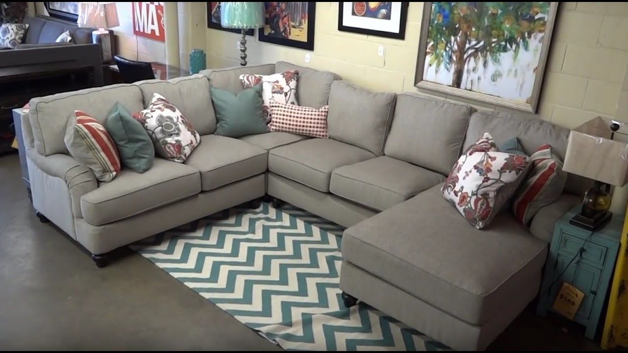 Ashley Furniture Kerridon Putty Sectional 263 Review – Youtube Inside Kerri 2 Piece Sectionals With Raf Chaise (View 15 of 30)