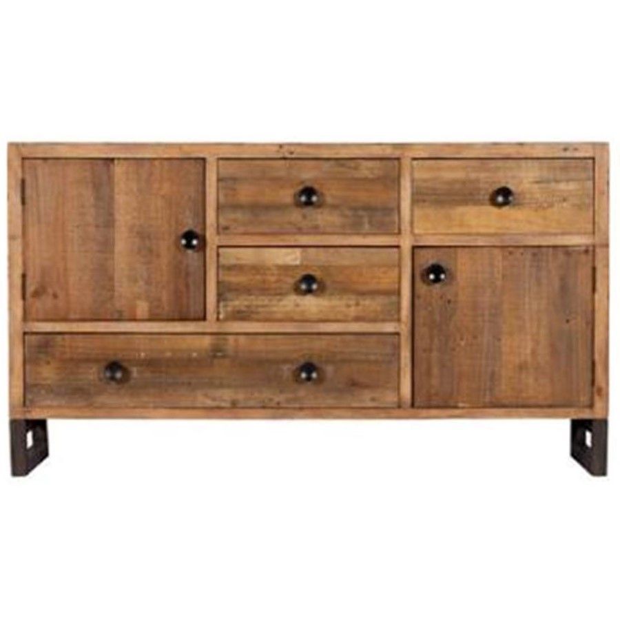 Baker Nixon Rustic Wide Sideboard Intended For Blue Stone Light Rustic Black Sideboards (View 14 of 30)