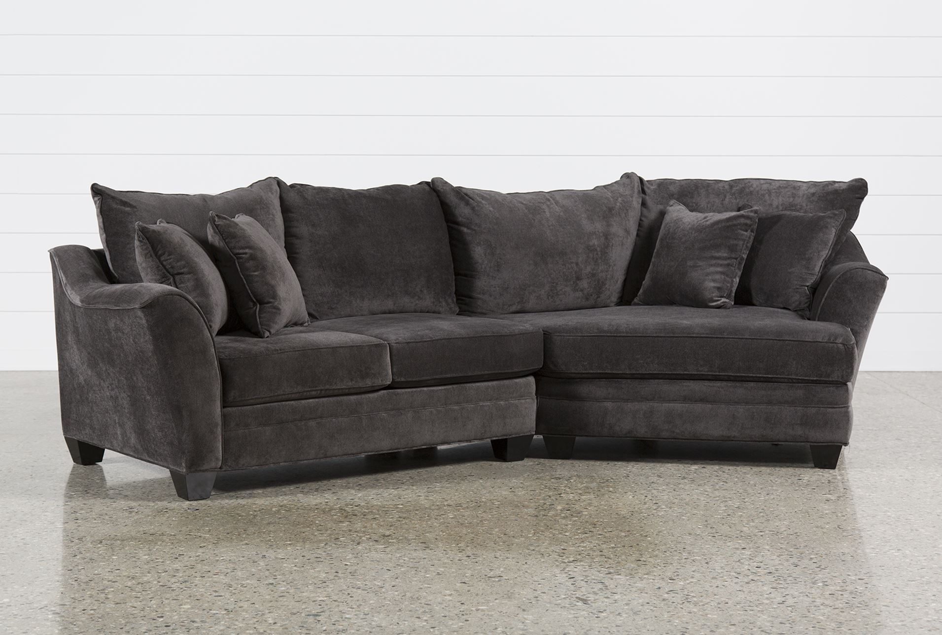Belleview Graphite 2 Piece Sectional W/raf Cuddler – Dream Couch Inside Evan 2 Piece Sectionals With Raf Chaise (View 24 of 30)