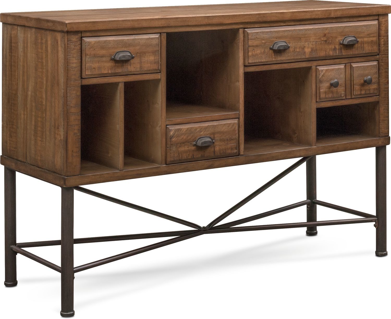Bodhi Sideboard – Rustic Pine | American Signature Furniture For Iron Pine Sideboards (View 6 of 30)
