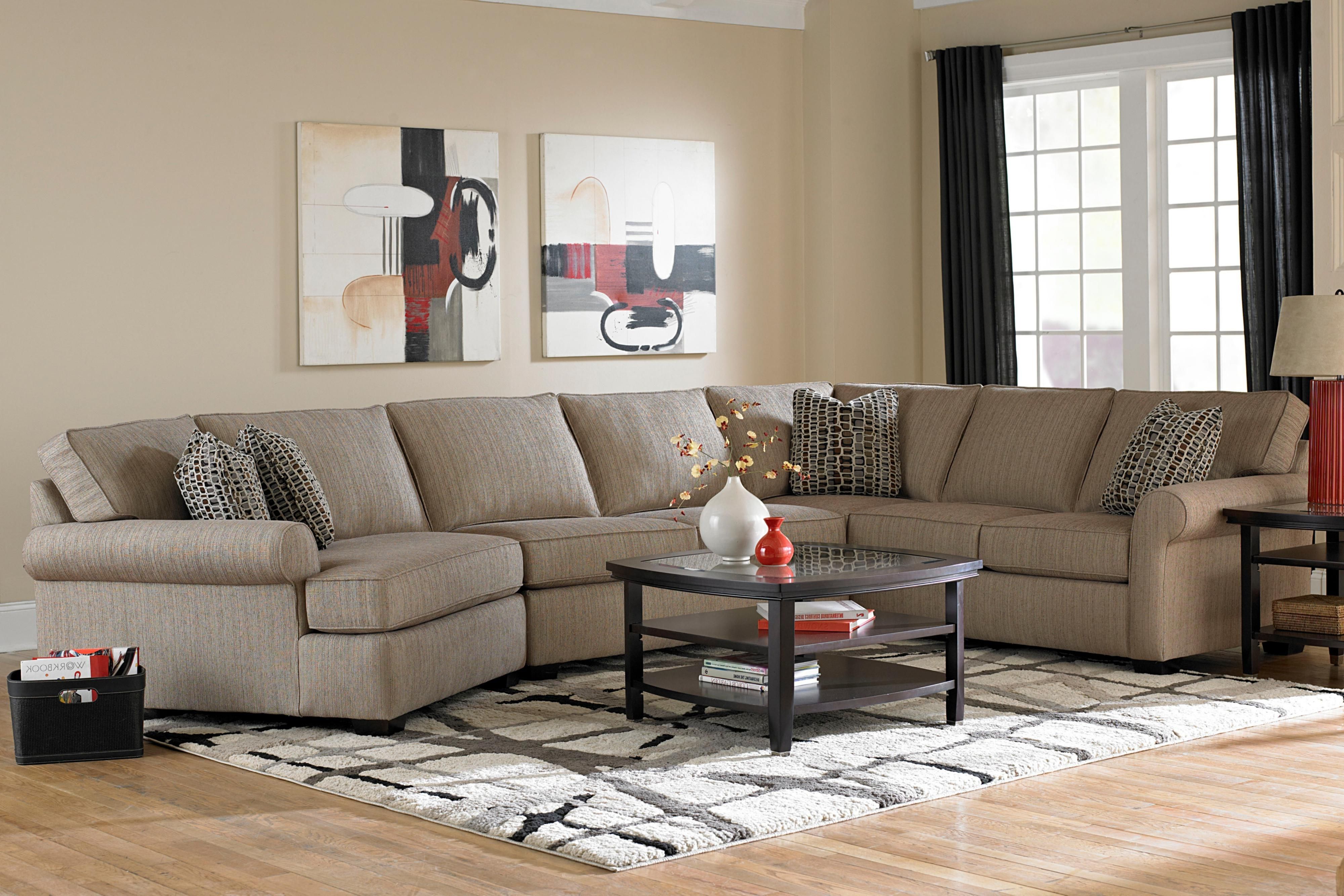 Broyhill Furniture Ethan Transitional Sectional Sofa With Left Pertaining To Meyer 3 Piece Sectionals With Raf Chaise (View 21 of 30)