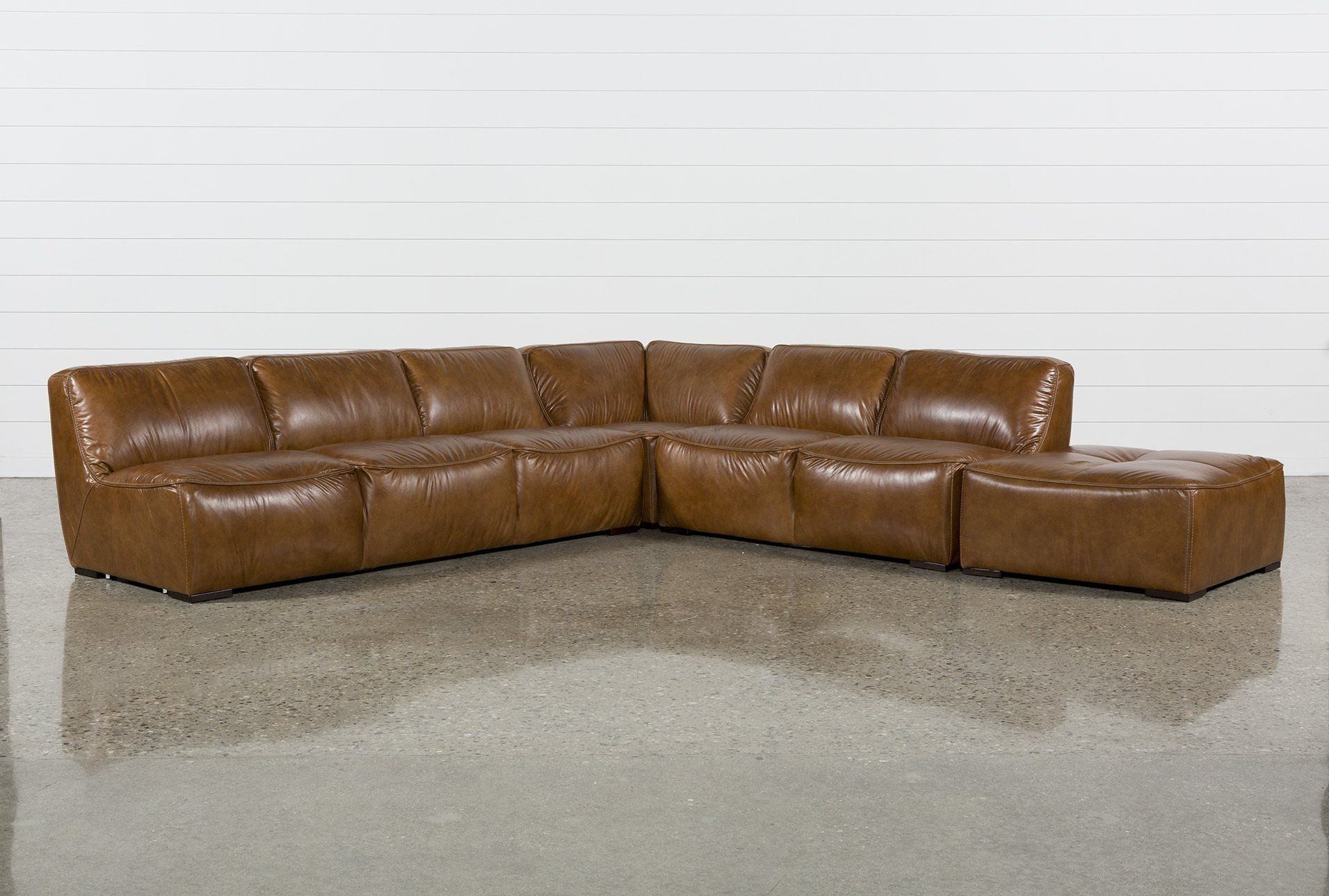 Burton Leather 3 Piece Sectional W/ottoman | Products Throughout Burton Leather 3 Piece Sectionals With Ottoman (Photo 2 of 30)