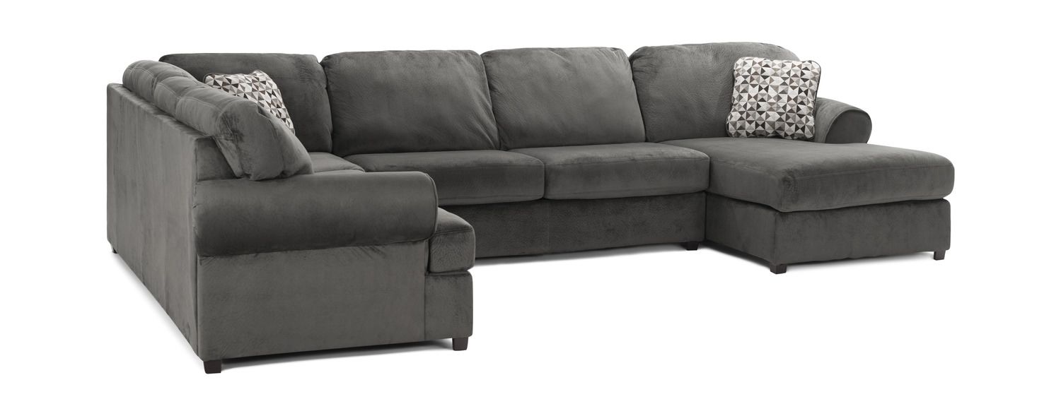 Coach 3 Piece Sectional | Hom Furniture In Haven Blue Steel 3 Piece Sectionals (View 9 of 30)