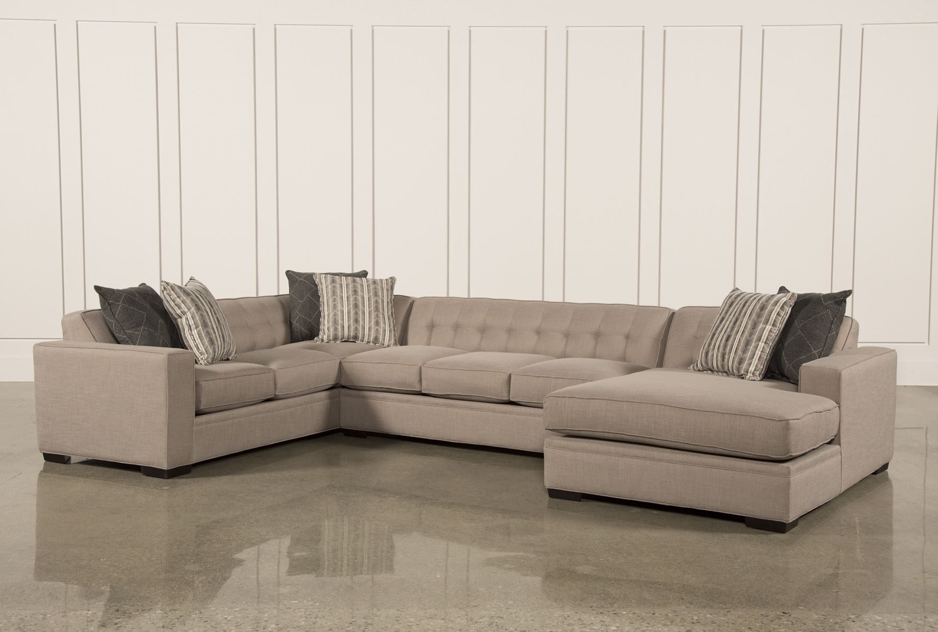 Corbin 3 Piece Sectional W/raf Chaise | New House: Loft | Pinterest Within Norfolk Grey 6 Piece Sectionals With Laf Chaise (View 5 of 30)
