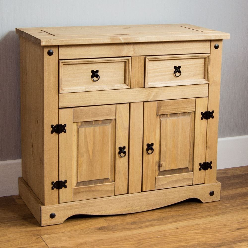 Corona 2 Door 2 Drawer Sideboard Solid Pine Mexican Cupboardhome Pertaining To 2 Drawer Sideboards (Photo 25 of 30)