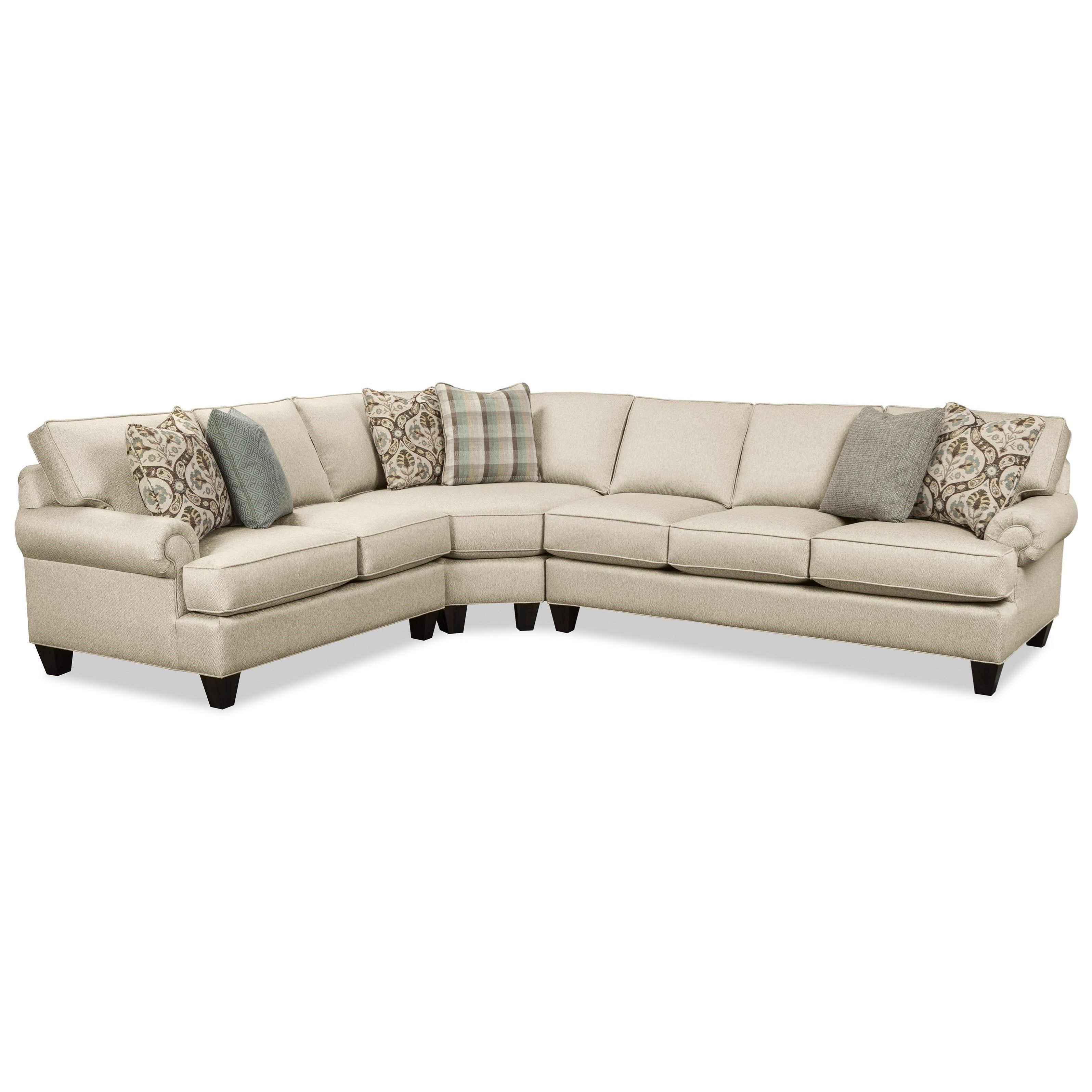 Craftmaster C9 Custom Collection Customizable Three Piece Sectional In Adeline 3 Piece Sectionals (View 9 of 30)