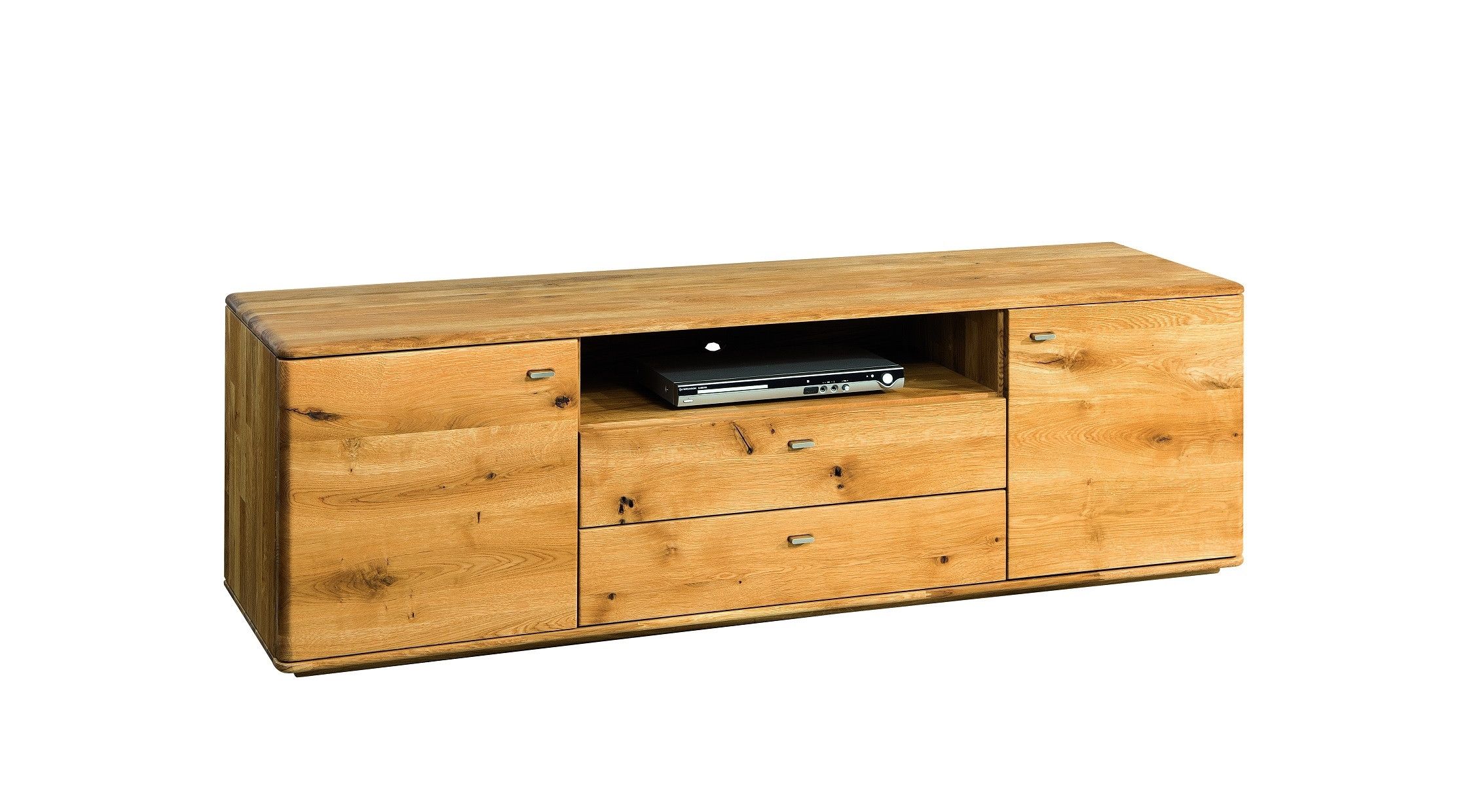 Dallas 180cm Assembled Solid Wood Tv Unit In Various Wood Option Within Burnt Oak Wood Sideboards (View 1 of 30)