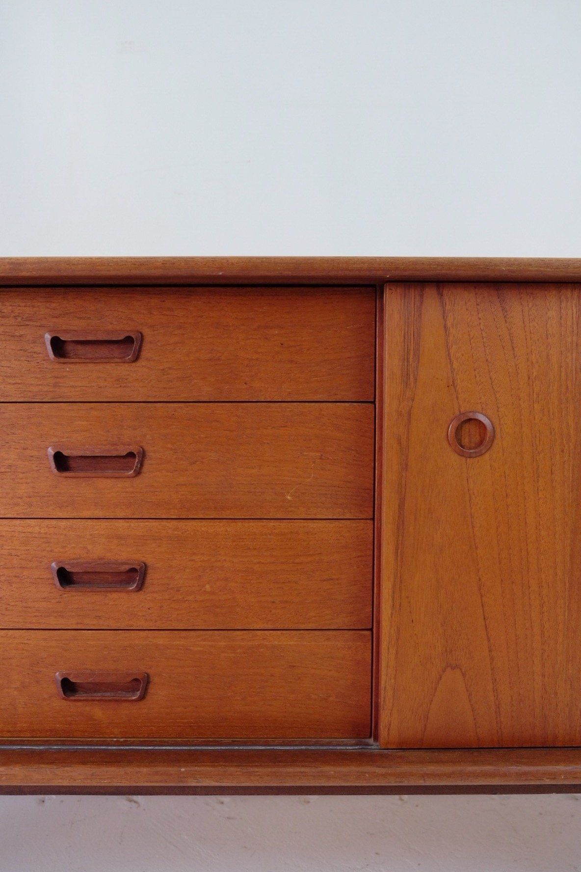 Danish Modern Teak Sideboard Credenza Buffet Cabinet In The Style Of Intended For Solar Refinement Sideboards (View 20 of 30)