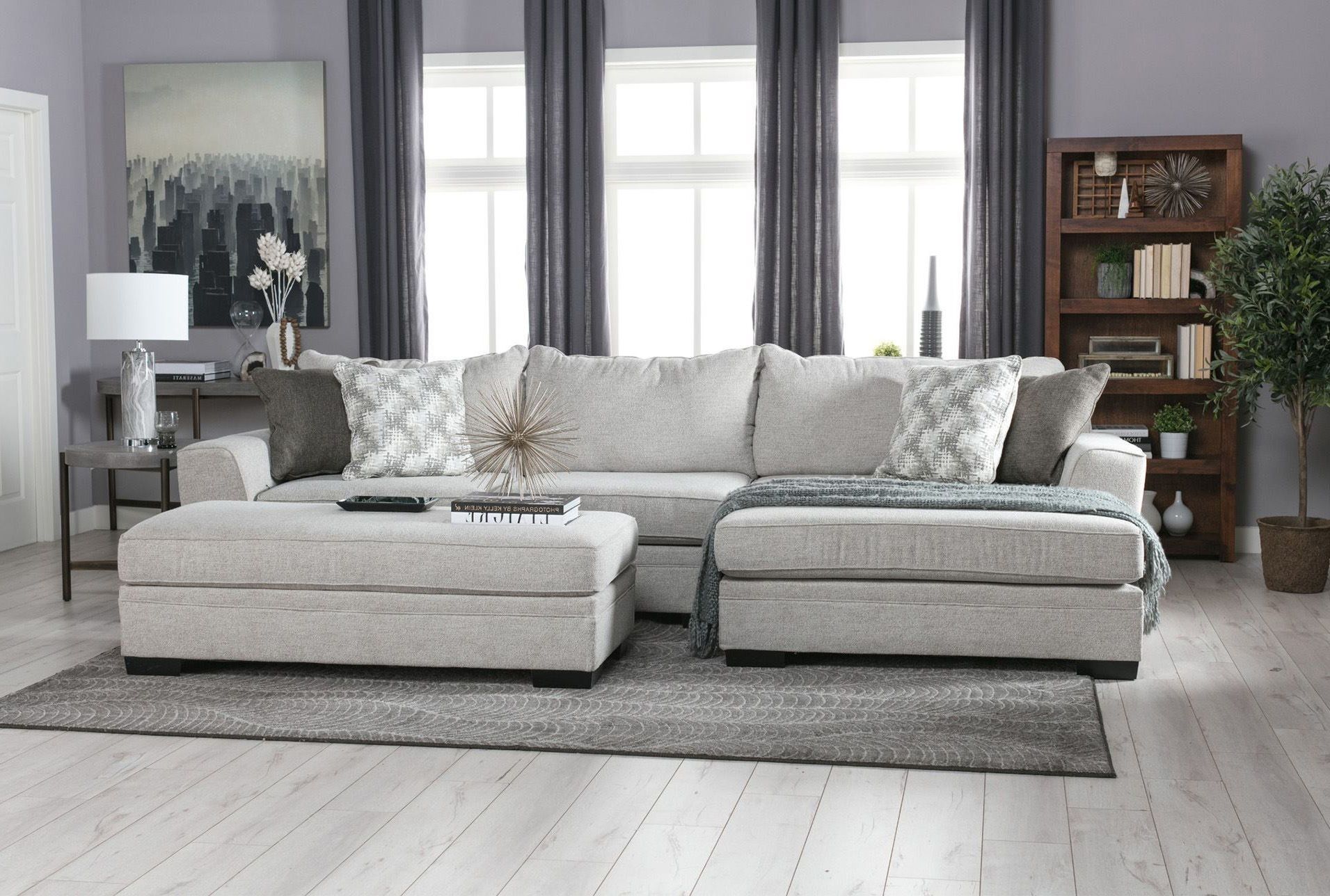 Delano 2 Piece Sectional W/raf Oversized Chaise | Living Room Ideas In Marissa Ii 3 Piece Sectionals (View 13 of 30)