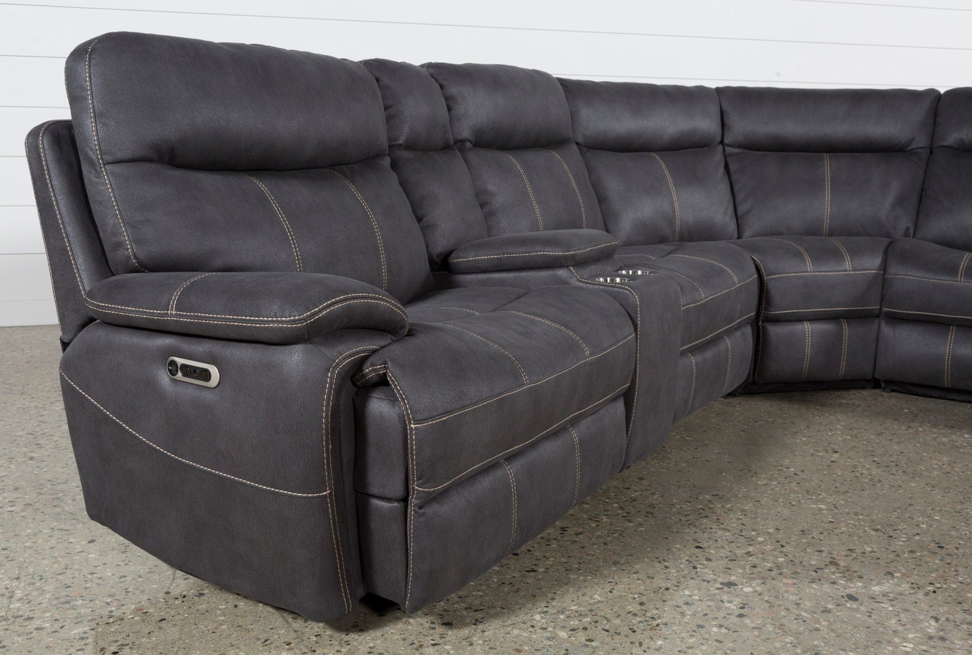 Denali Charcoal Grey 6 Piece Reclining Sectional W/2 Power Headrests Pertaining To Denali Charcoal Grey 6 Piece Reclining Sectionals With 2 Power Headrests (Photo 1 of 30)