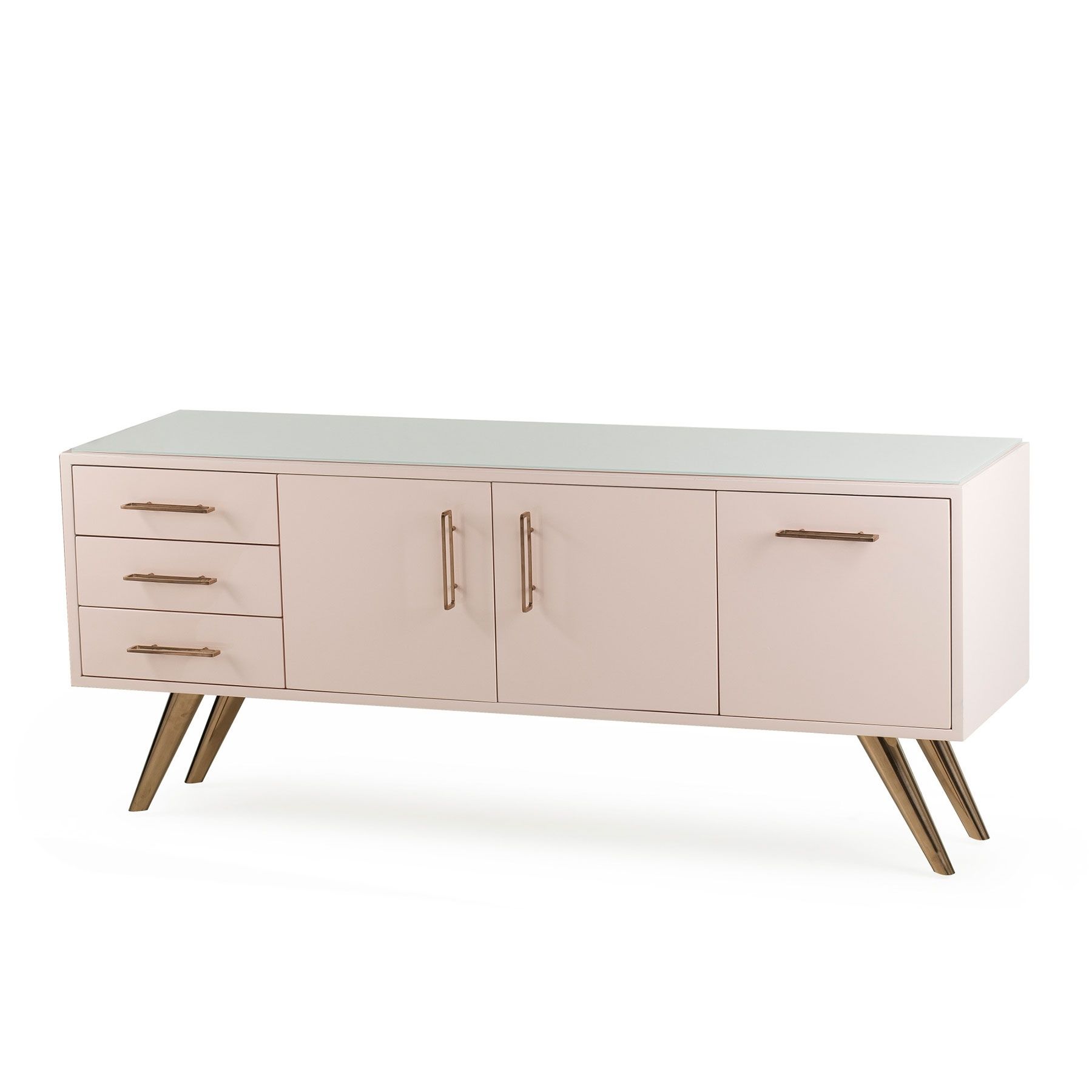 Diaz Chest – Rose Gold – Sideboard – Kelly Hoppen | Resource Decor Intended For Burn Tan Finish 2 Door Sideboards (View 21 of 30)