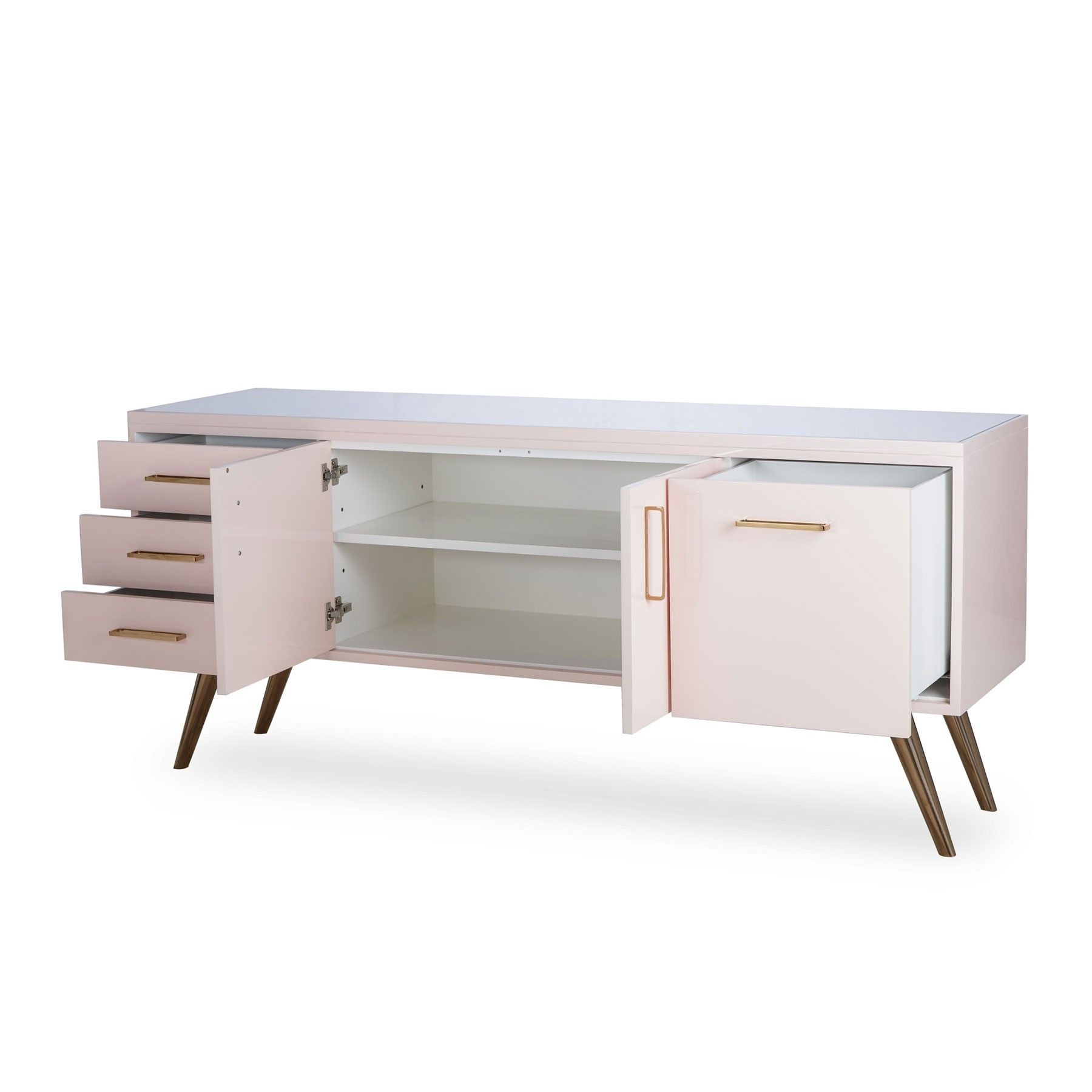 Diaz Chest – Rose Gold – Sideboard – Kelly Hoppen | Resource Decor Pertaining To Burn Tan Finish 2 Door Sideboards (View 28 of 30)