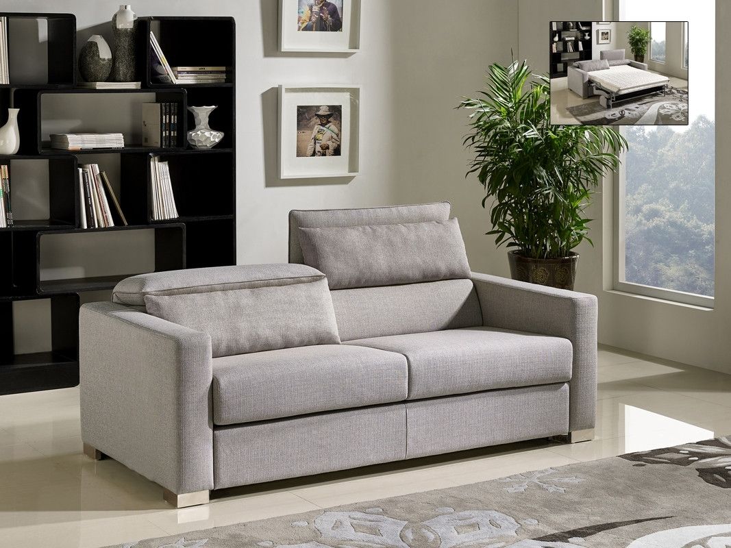 Divani Casa Norfolk Modern Grey Fabric Sofa Bed With Regard To Norfolk Grey 6 Piece Sectionals (Photo 15 of 30)