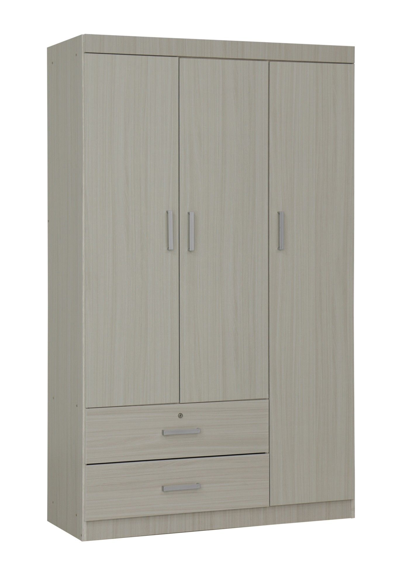 Elifel 3 Door Wardrobe In White Wash | Furniture & Home Décor | Fortytwo For White Wash 3 Door 3 Drawer Sideboards (View 18 of 30)