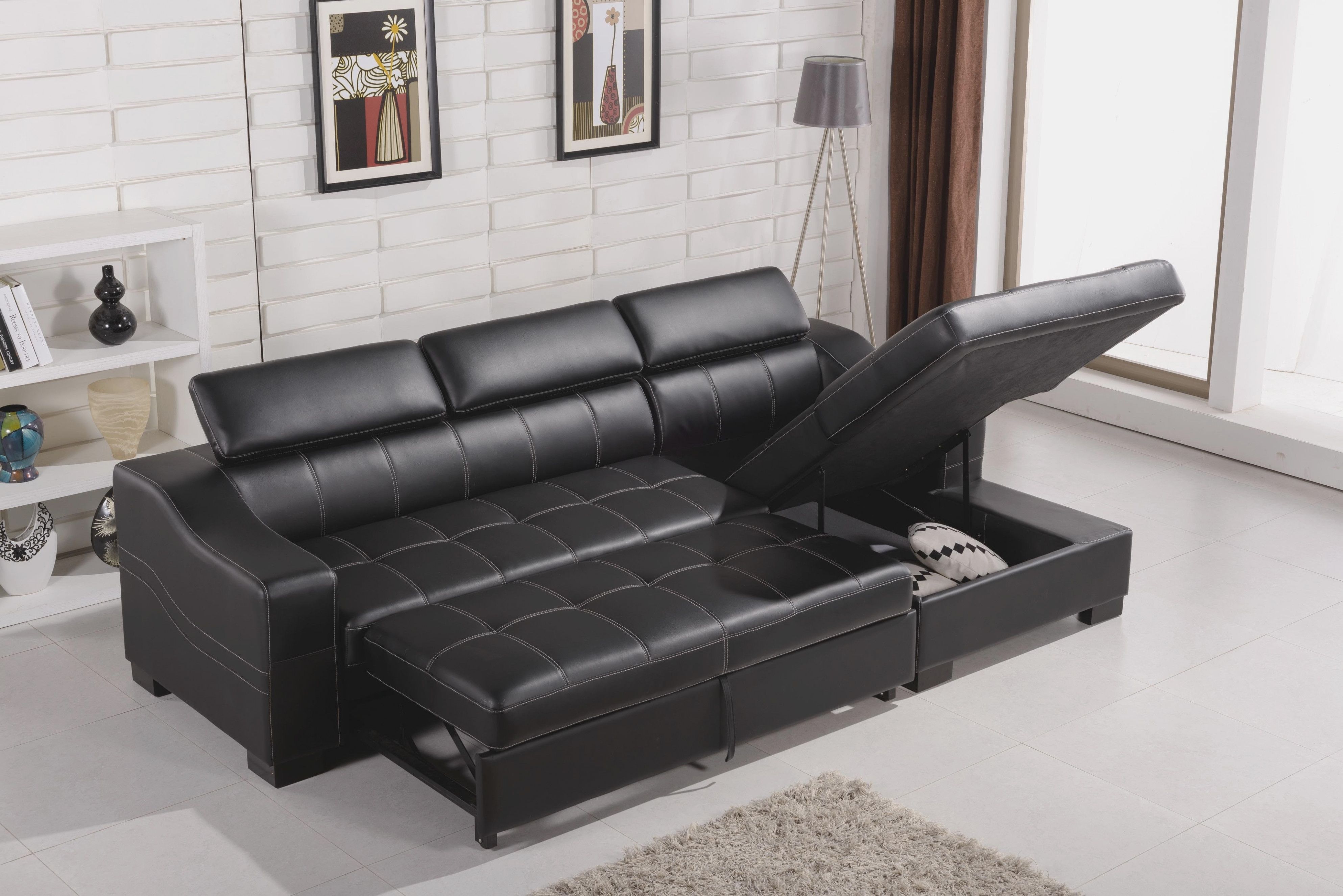 Formidable Sectional Sofa With Storage Chaise With Additional Chaise Regarding Taren Reversible Sofa/chaise Sleeper Sectionals With Storage Ottoman (View 2 of 30)