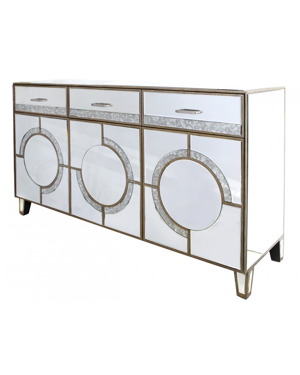 Gatsby Antique Mirror Sideboard | Cimc Home Inside Diamond Circle Sideboards (Photo 3 of 30)