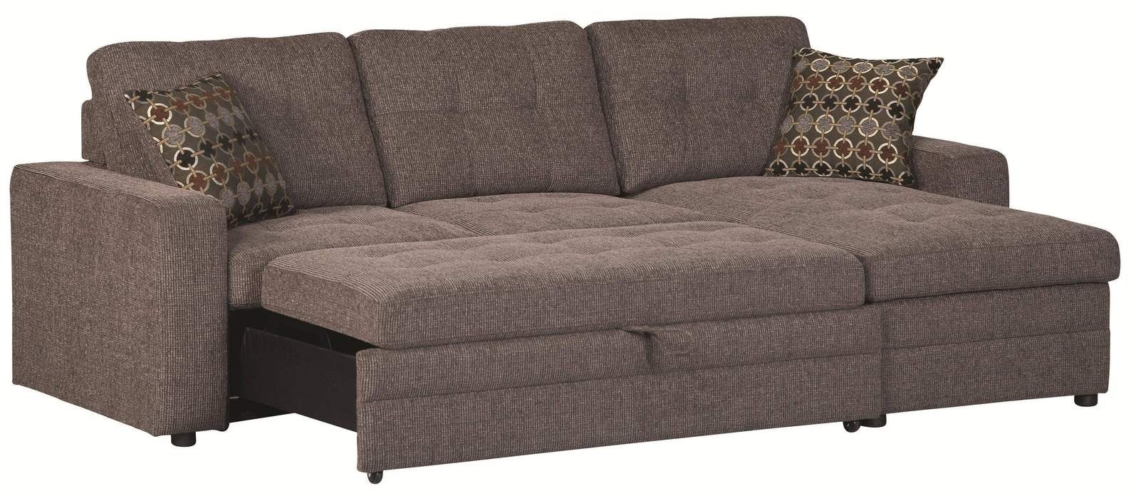 Grey Sleeper Sectional – Tidex Throughout Lucy Dark Grey 2 Piece Sectionals With Raf Chaise (Photo 19 of 30)