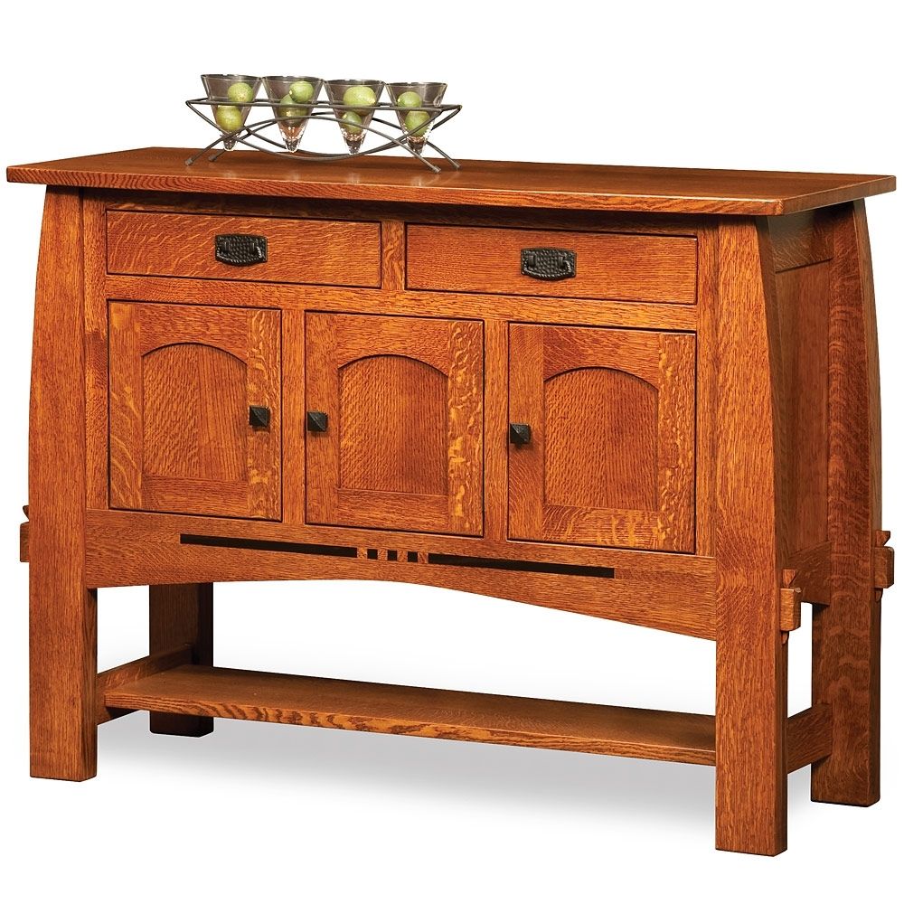 Handmade Mission/arts & Crafts/craftsman Wood Kitchen Buffet Table Within Craftsman Sideboards (View 2 of 30)