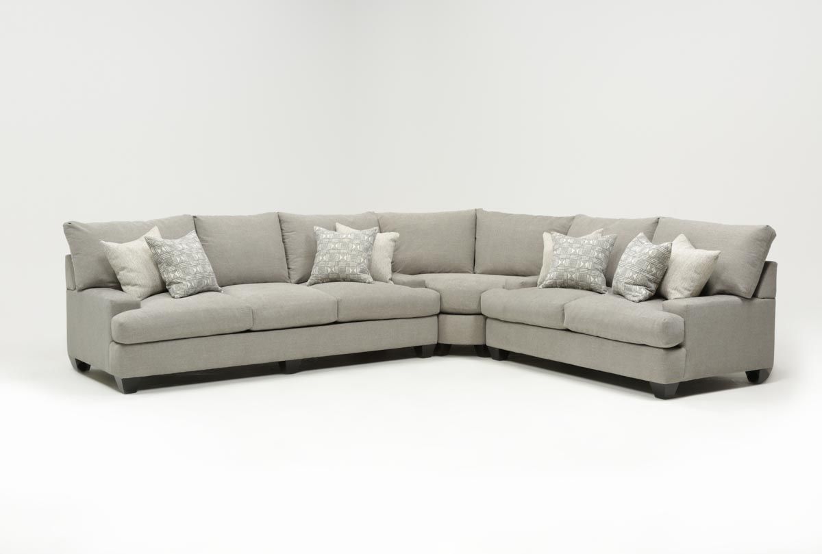 Harper Down 3 Piece Sectional | Living Spaces In Cohen Down 2 Piece Sectionals (Photo 4 of 30)
