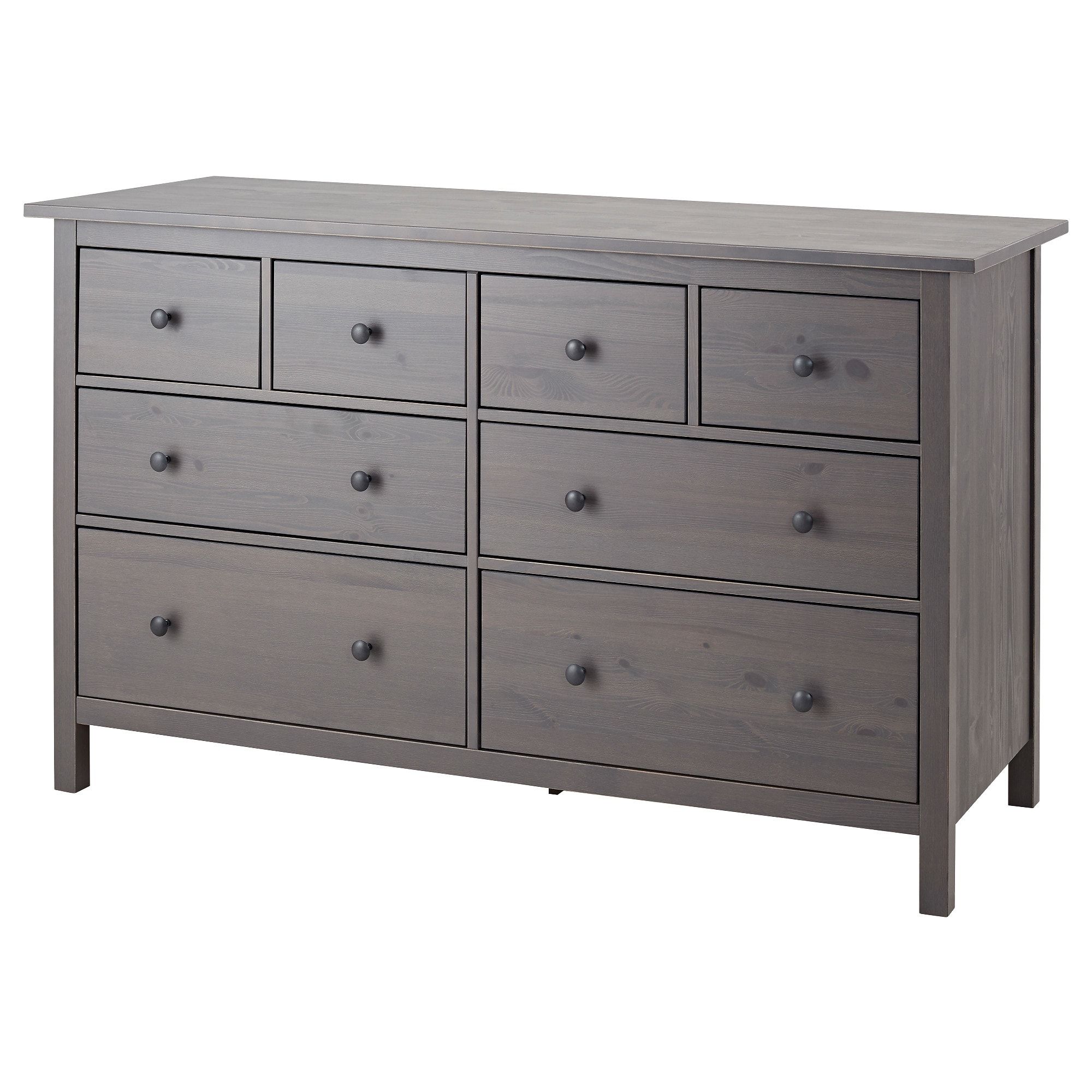 Hemnes 8 Drawer Dresser – Dark Gray Stained, 63x37 3/8 " – Ikea With Oil Pale Finish 4 Door Sideboards (Photo 13 of 30)