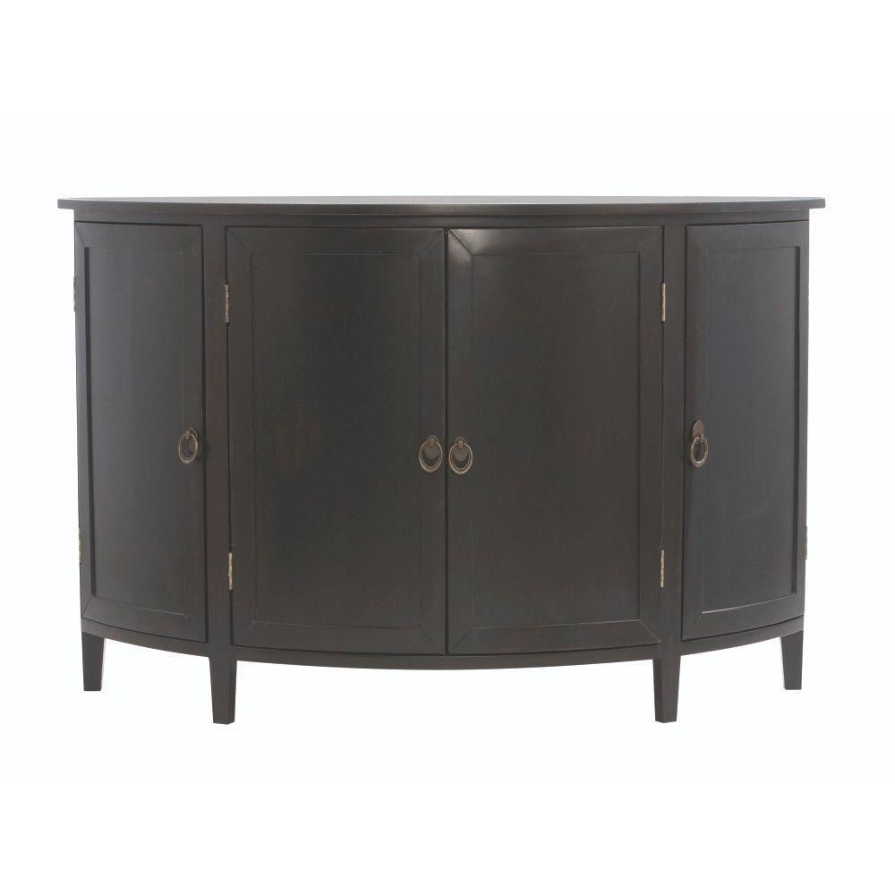 Home Decorators Collection Chateau Antique Black Console Table Regarding Vintage Finish 4 Door Sideboards (Photo 3 of 30)