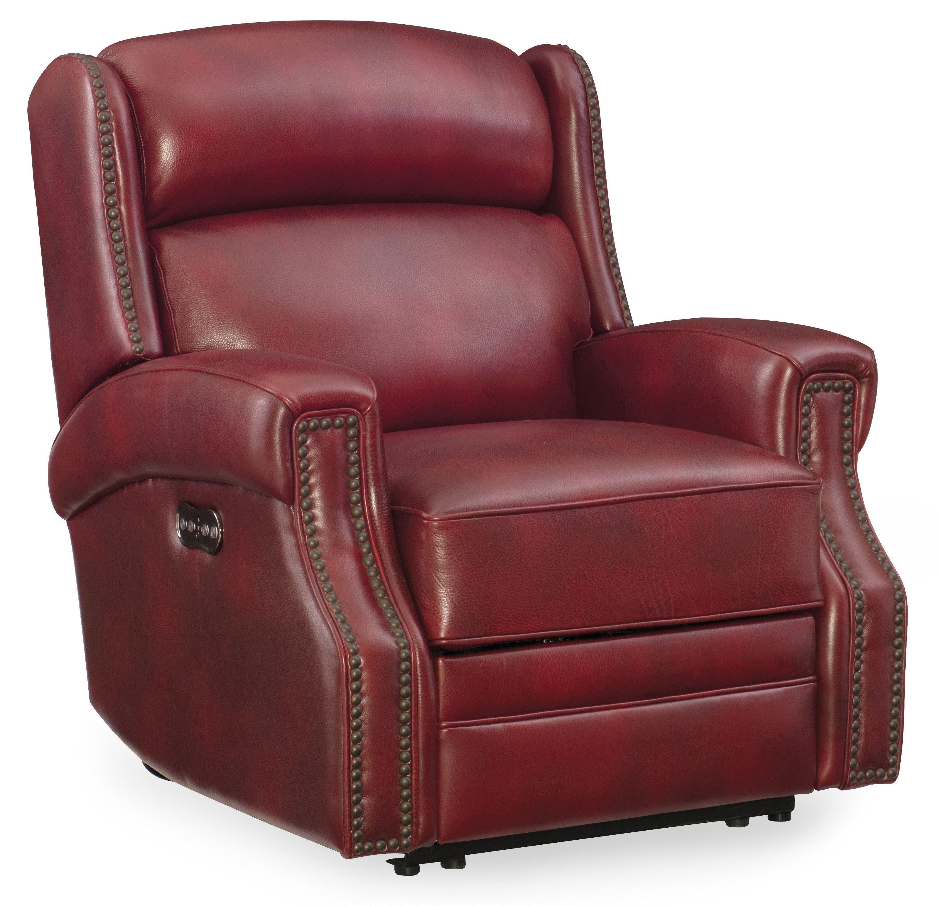 Hooker Furniture Carlisle Leather Power Recliner With Power Headrest Intended For Clyde Grey Leather 3 Piece Power Reclining Sectionals With Pwr Hdrst & Usb (Photo 10 of 30)