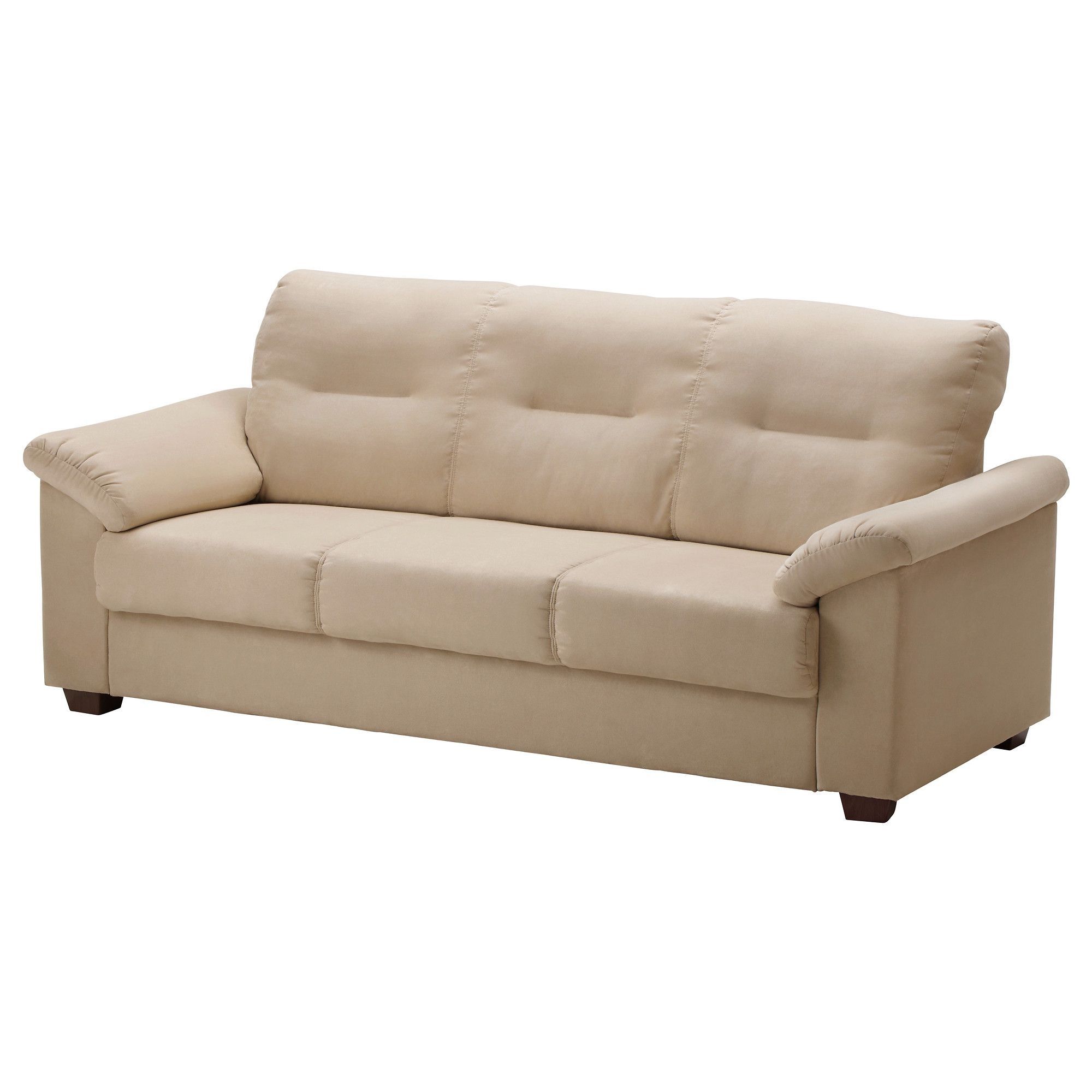 Ikea – Knislinge, Sofa, Kungsvik Sand, , The High Back Provides Good With Regard To Taron 3 Piece Power Reclining Sectionals With Left Facing Console Loveseat (Photo 2 of 30)