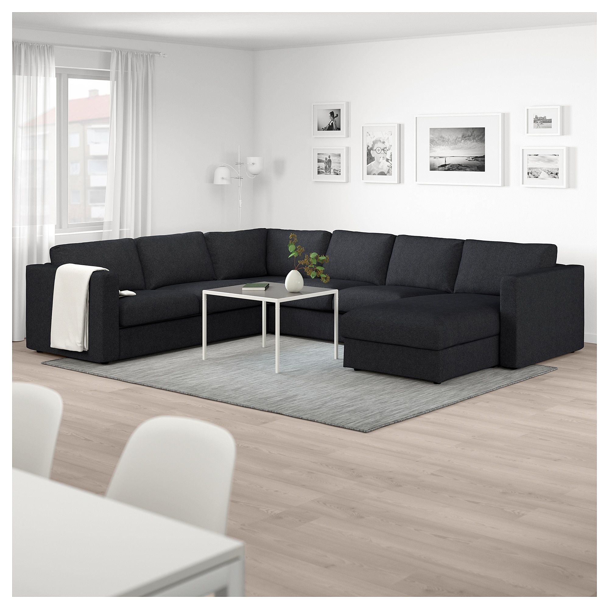 Ikea – Vimle Sectional, 5 Seat Corner With Chaise, Tallmyra Black Regarding Turdur 3 Piece Sectionals With Raf Loveseat (Photo 23 of 30)