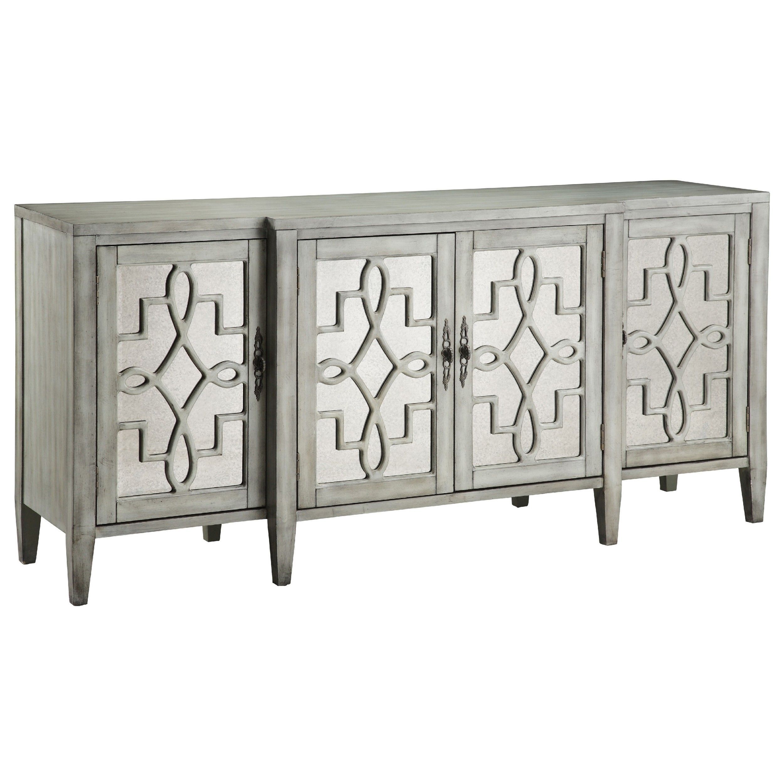Isabelle Credenza | Furnishings | Pinterest | Credenza, Sideboard In Aged Mirrored 4 Door Sideboards (Photo 5 of 30)