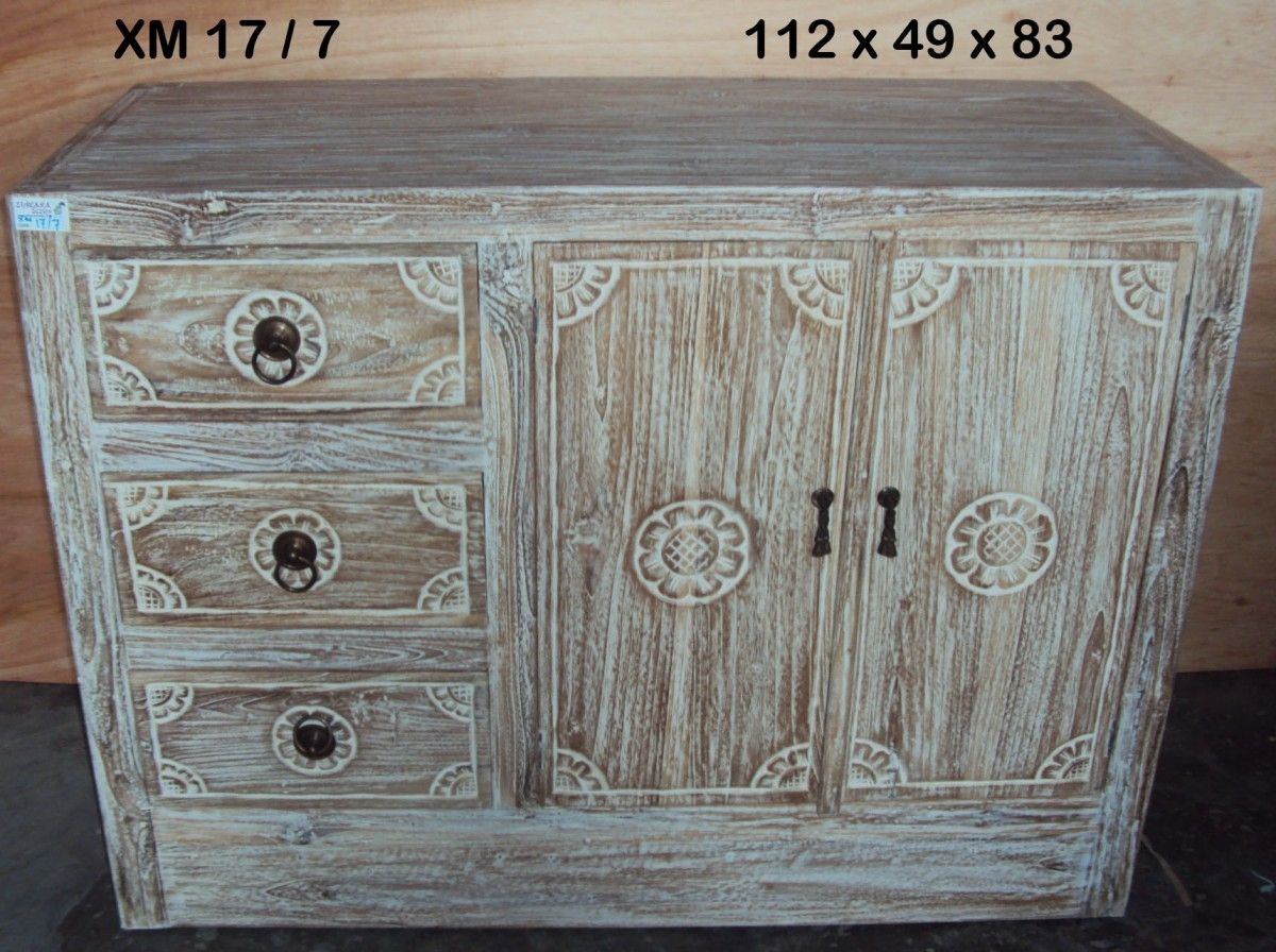 Java 3 Drawer Vanity Sideboard Whitewashed | Furniture Australia Inside White Wash Carved Door Jumbo Sideboards (View 4 of 30)