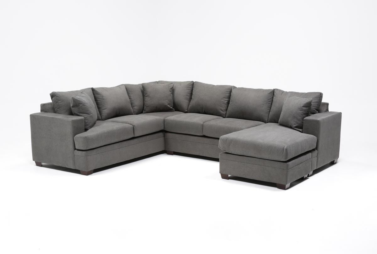 Kerri 2 Piece Sectional W/raf Chaise | Living Spaces In Mcdade Graphite 2 Piece Sectionals With Raf Chaise (View 4 of 30)