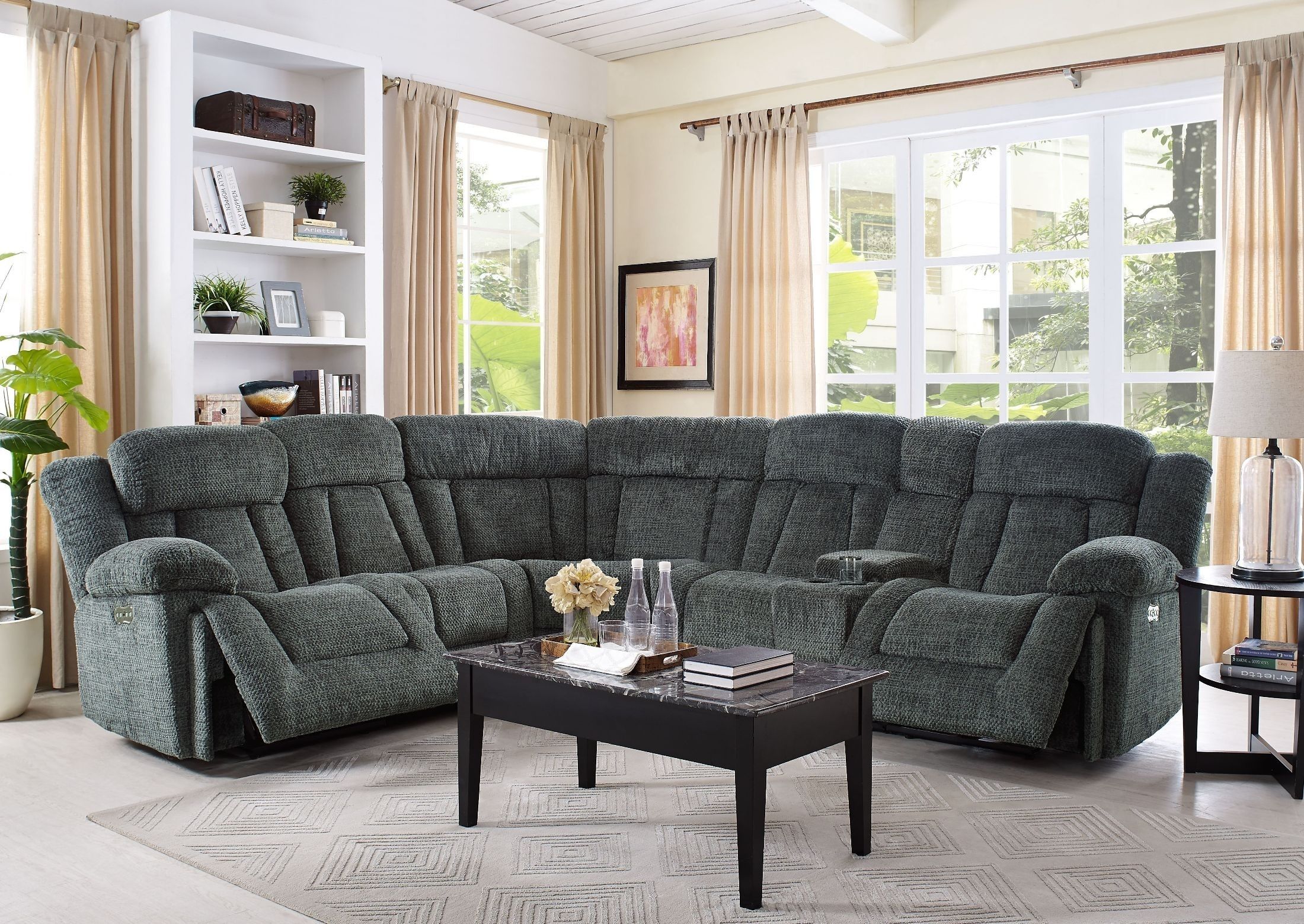 Laura Junction Pewter Power Sectional From New Classic | Coleman With Turdur 2 Piece Sectionals With Laf Loveseat (View 21 of 30)