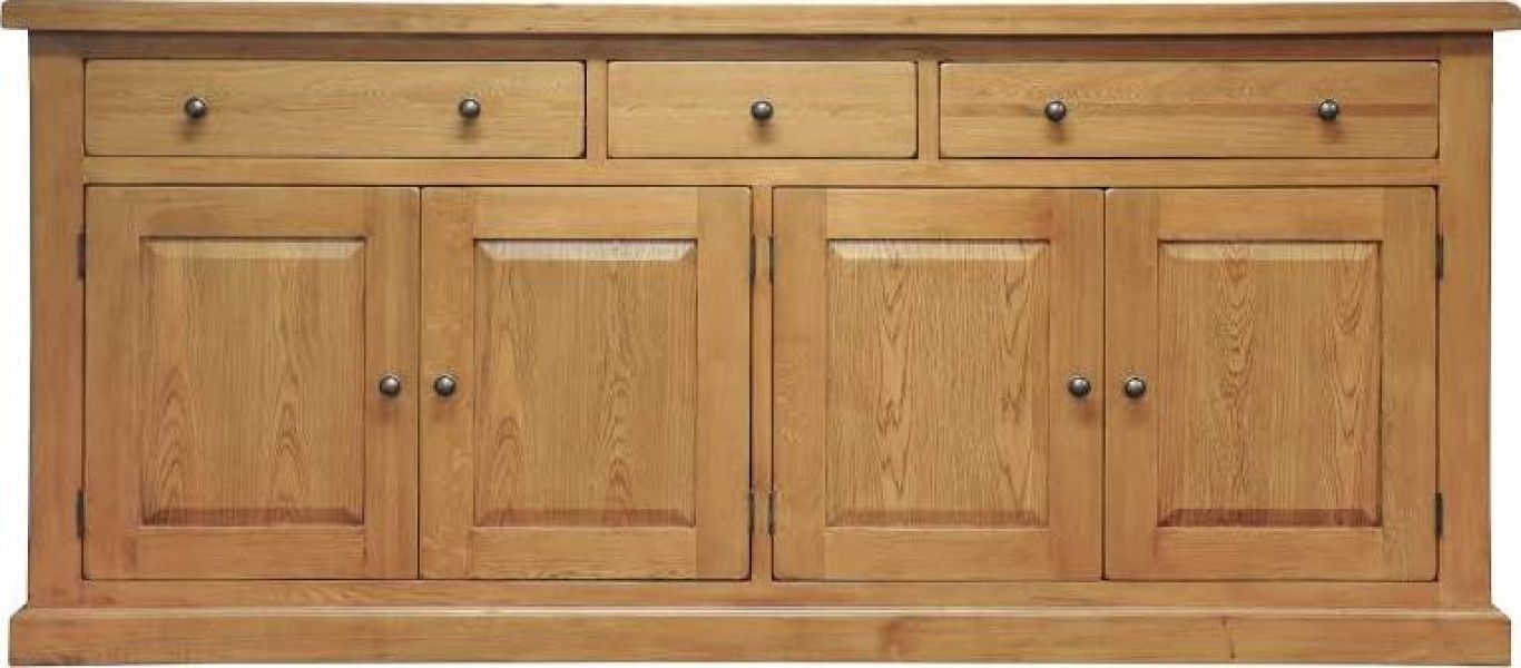 Leyton Oak Extra Large Sideboard Pertaining To Oil Pale Finish 3 Door Sideboards (Photo 16 of 30)