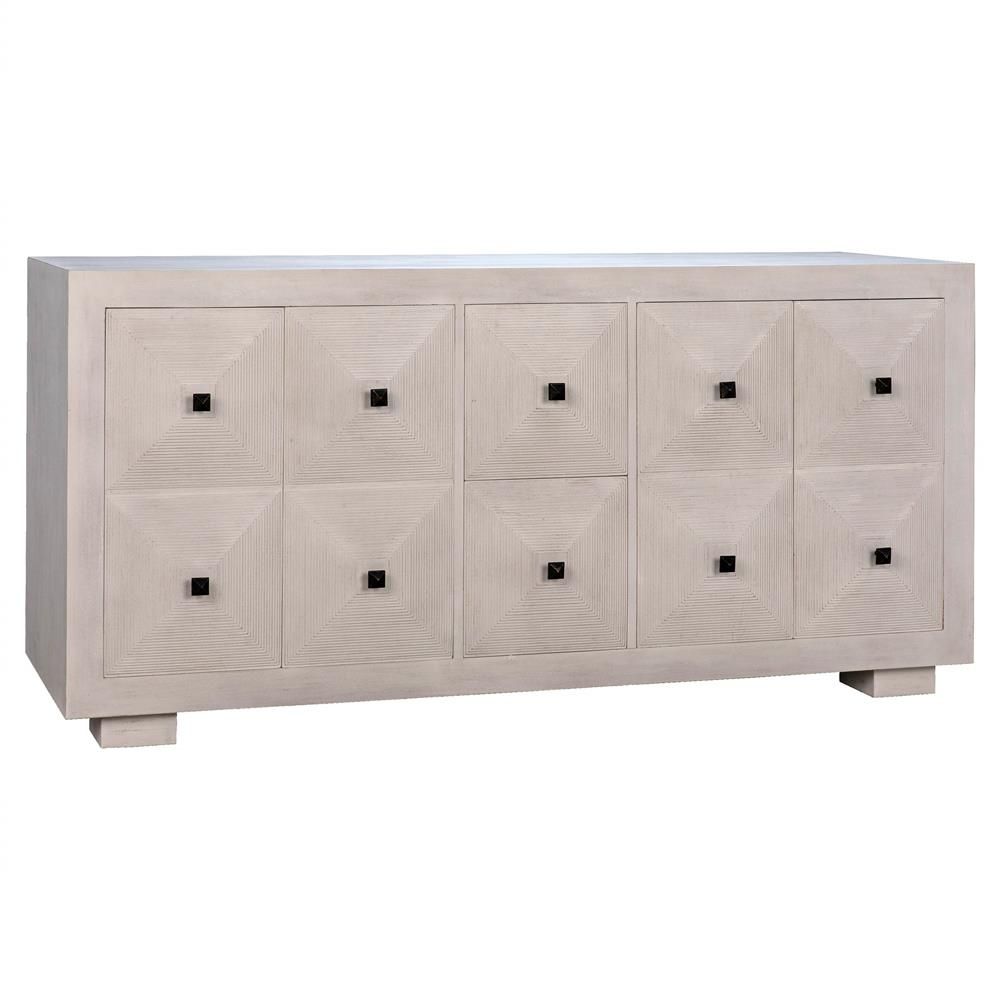 Liam Modern Classic White Wash Mahogany Black Pull Accent Four Door Intended For Jaxon Sideboards (View 11 of 30)