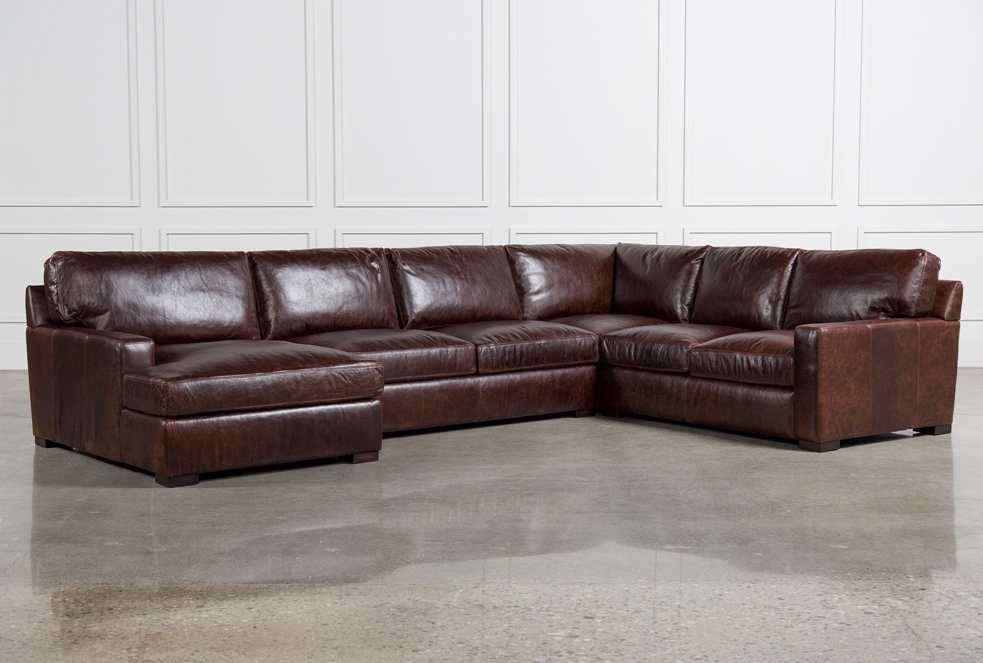 Living Spaces Leather Sectional – Implantologiabogota.co Throughout Tatum Dark Grey 2 Piece Sectionals With Laf Chaise (Photo 3 of 30)