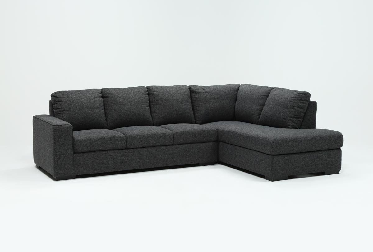 Lucy Dark Grey 2 Piece Sleeper Sectional W/raf Chaise | Living Spaces Intended For Lucy Dark Grey 2 Piece Sleeper Sectionals With Raf Chaise (View 1 of 30)