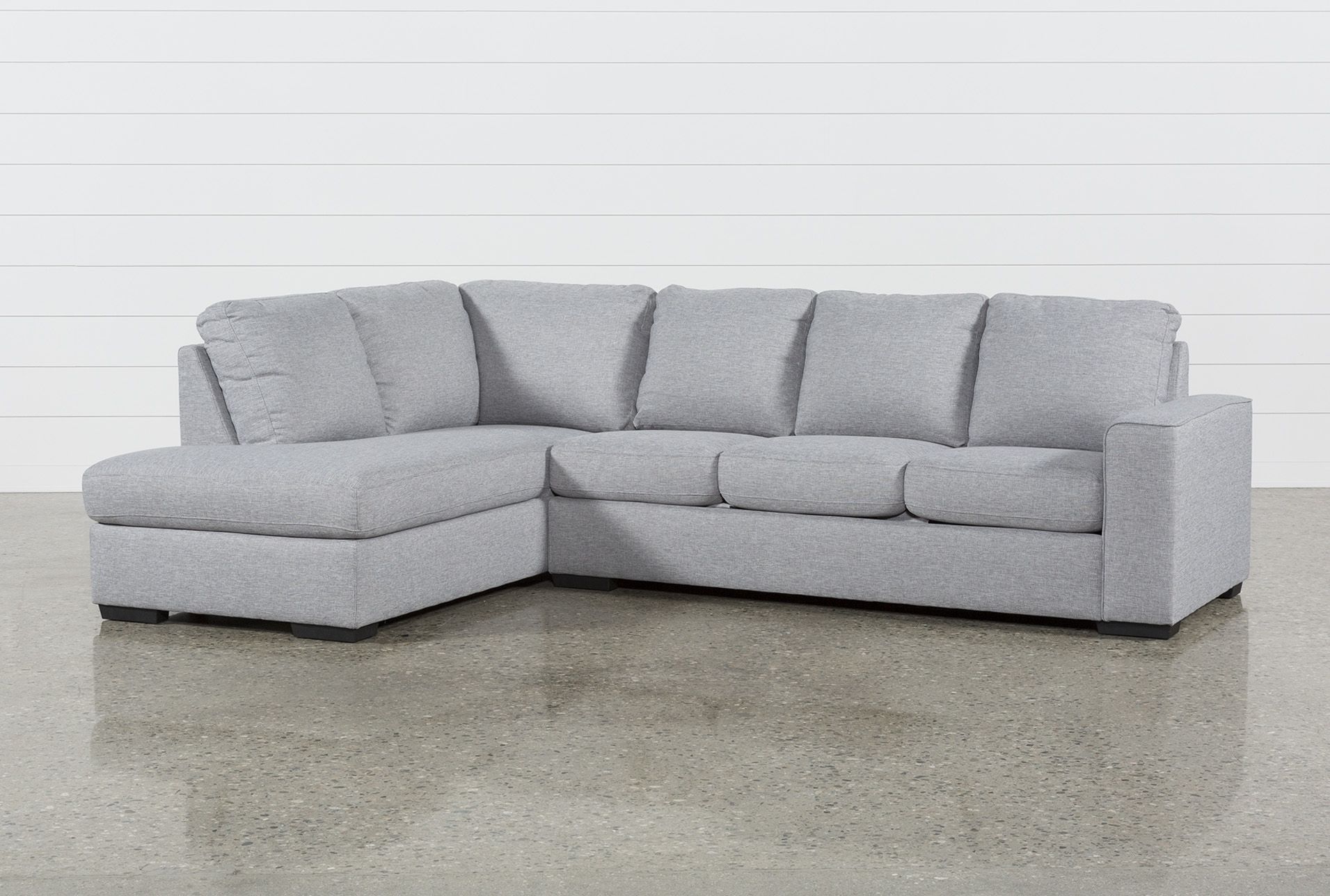 Lucy Grey 2 Piece Sectional W/laf Chaise | Products For Arrowmask 2 Piece Sectionals With Sleeper &amp; Left Facing Chaise (View 3 of 30)