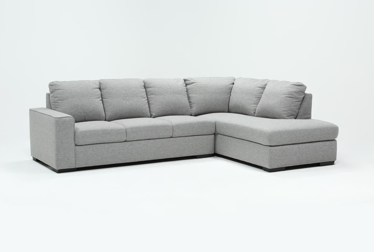 Lucy Grey 2 Piece Sleeper Sectional W/raf Chaise | Living Spaces Regarding Lucy Dark Grey 2 Piece Sectionals With Raf Chaise (Photo 7 of 30)