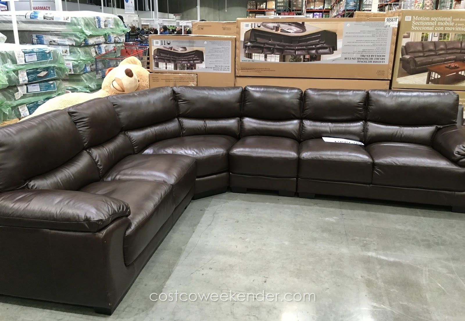 Marks & Cohen Colton Leather Sectional | Costco Weekender Throughout Cohen Down 2 Piece Sectionals (Photo 14 of 30)
