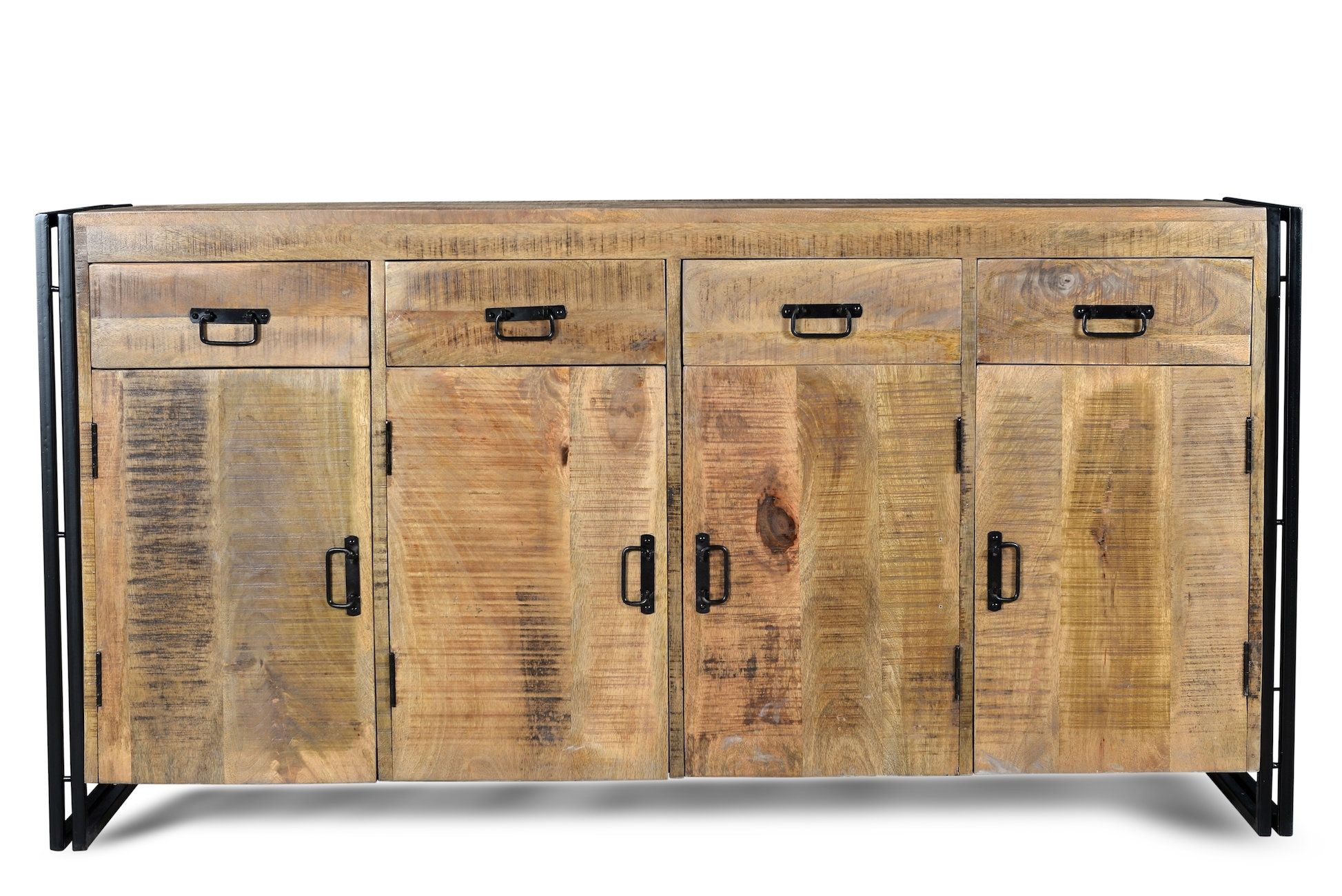 Millwood Pines Anais 4 Door Sideboard & Reviews | Wayfair Within Reclaimed Pine Turquoise 4 Door Sideboards (View 17 of 30)
