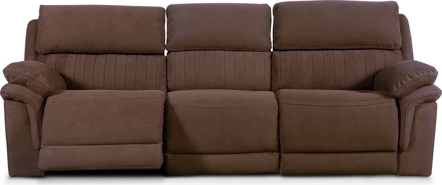 Monterey 3 Piece Power Reclining Sofa – Mocha | Value City Furniture In Marcus Grey 6 Piece Sectionals With  Power Headrest & Usb (View 29 of 30)
