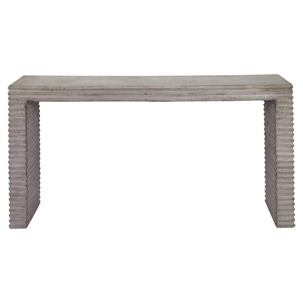 Mr. Brown Belmont Industrial Grey Corrugated Stone Outdoor Console Table Within Corrugated Natural 4 Drawer Sideboards (Photo 23 of 30)