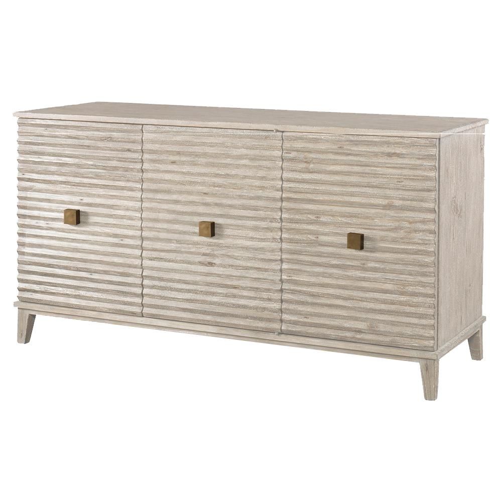 Mr. Brown Belmont Modern Classic Rustic White Corrugated Sideboard For Corrugated Natural 4 Drawer Sideboards (Photo 2 of 30)