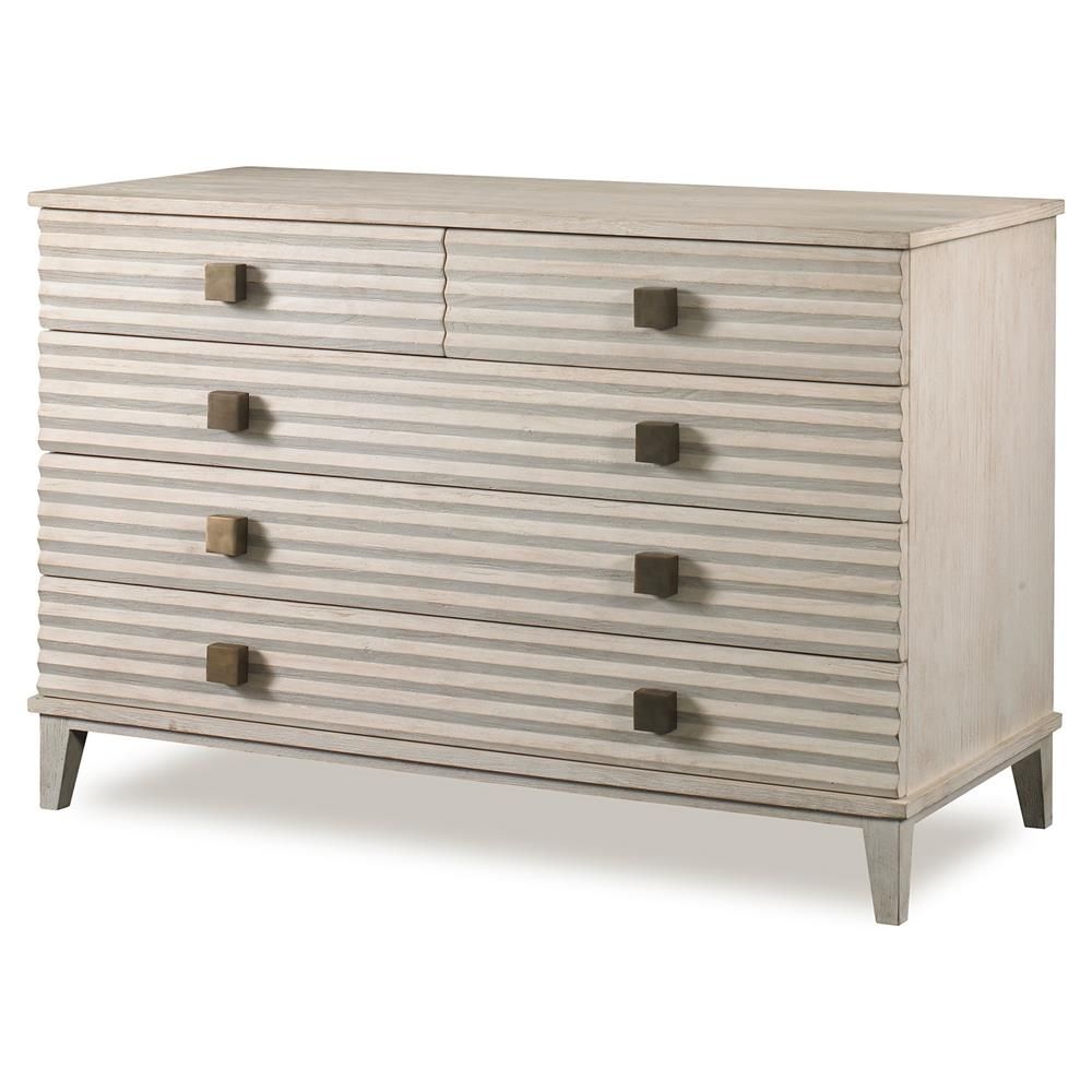Mr. Brown Belmont Modern Corrugated Ivory Pine Dresser | Kathy Kuo Home For Corrugated Natural 4 Drawer Sideboards (Photo 10 of 30)