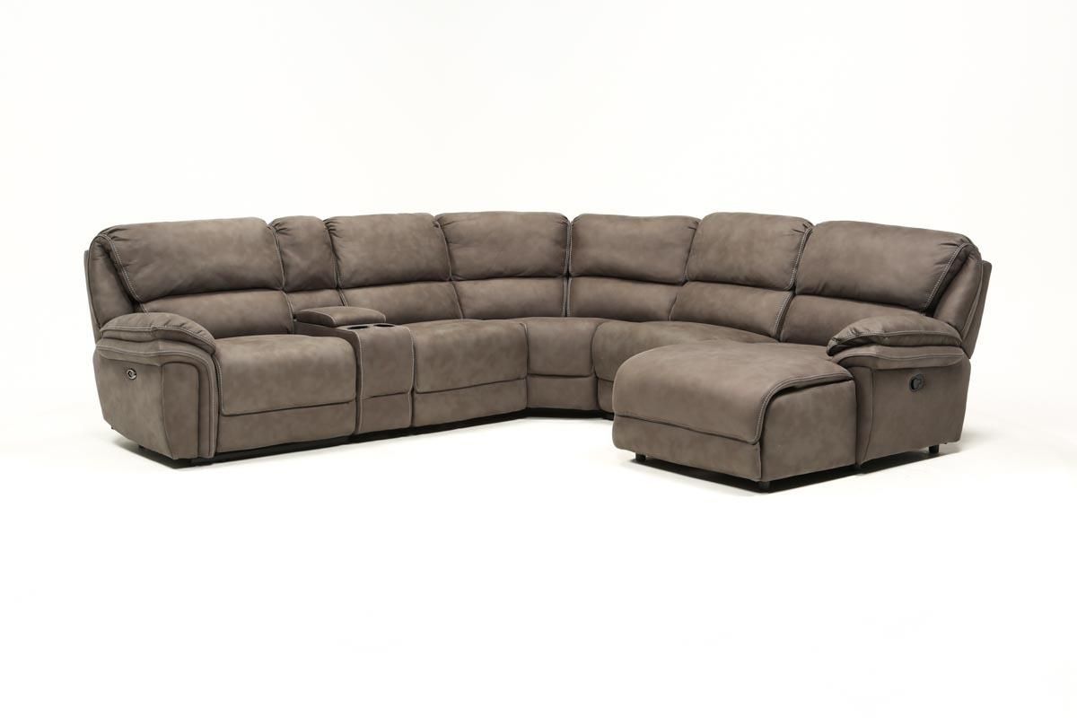 Norfolk Grey 6 Piece Sectional W/raf Chaise | Living Spaces Pertaining To Norfolk Grey 3 Piece Sectionals With Raf Chaise (Photo 3 of 30)