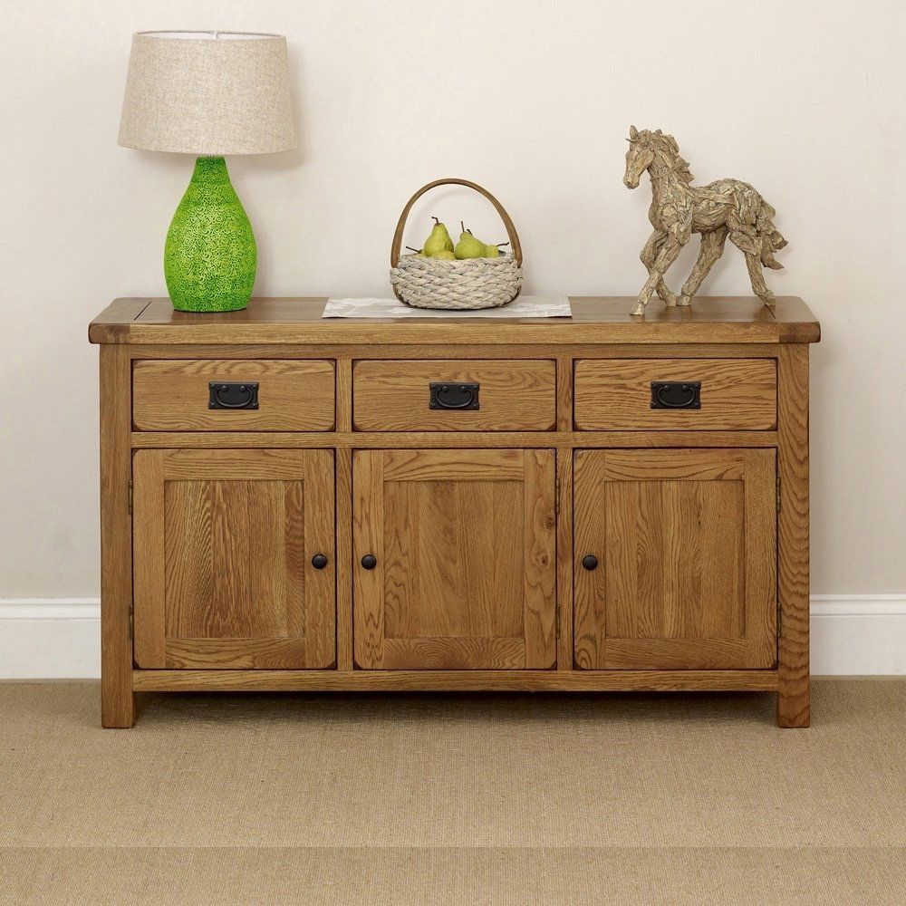 Oak Furniture | Ranges | The Furniture Market With Rustic Black &amp; Zebra Pine Sideboards (View 2 of 30)
