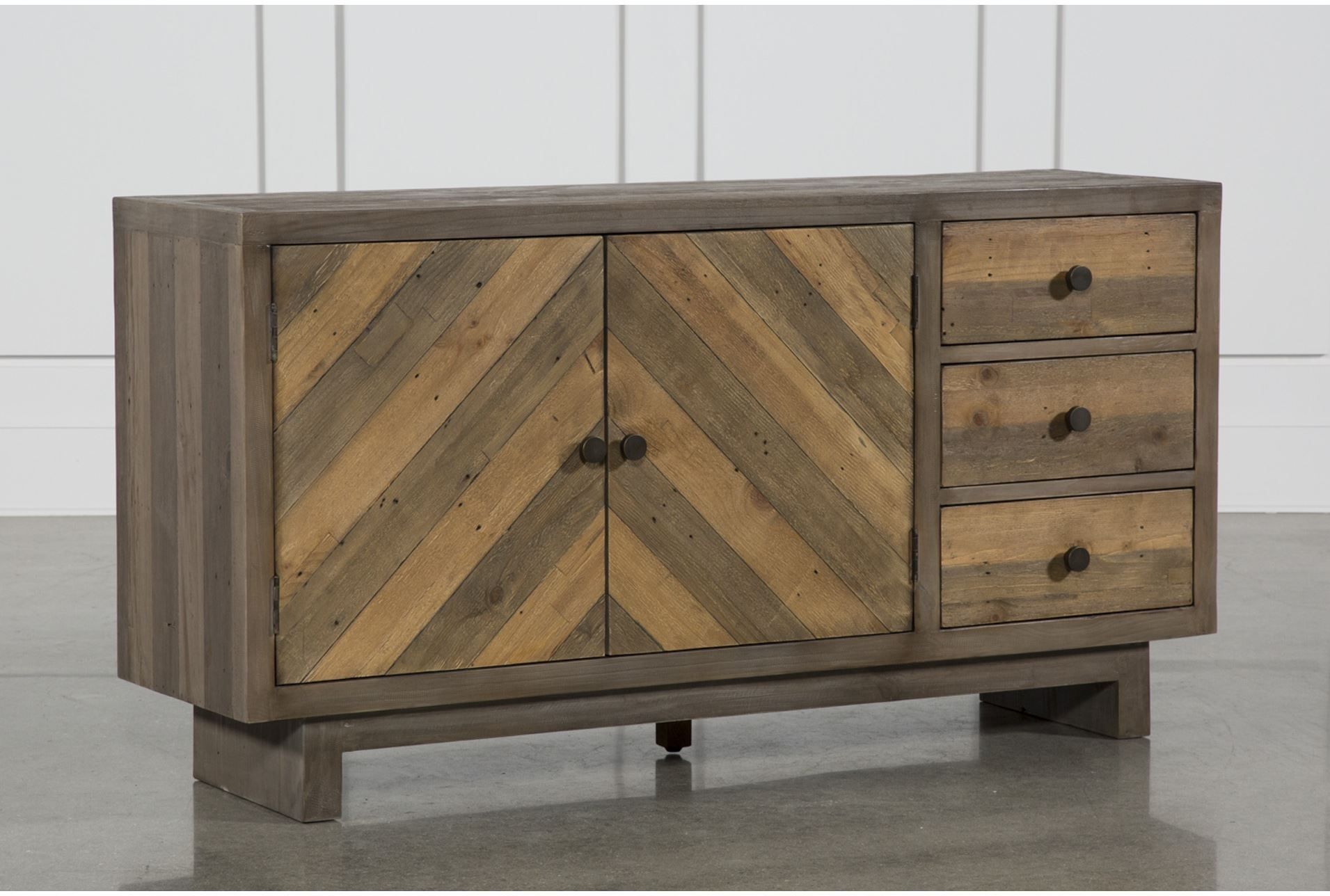 Otb Aged Pine 3 Drawer/2 Door Sideboard, Brown | Pinterest | Products Intended For Burnt Oak Bleached Pine Sideboards (Photo 10 of 30)
