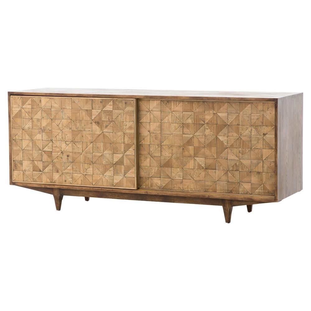 Peggy Mid Century Golden Brown Parquet Retro Wooden Sideboard Inside Parquet Sideboards (View 10 of 30)