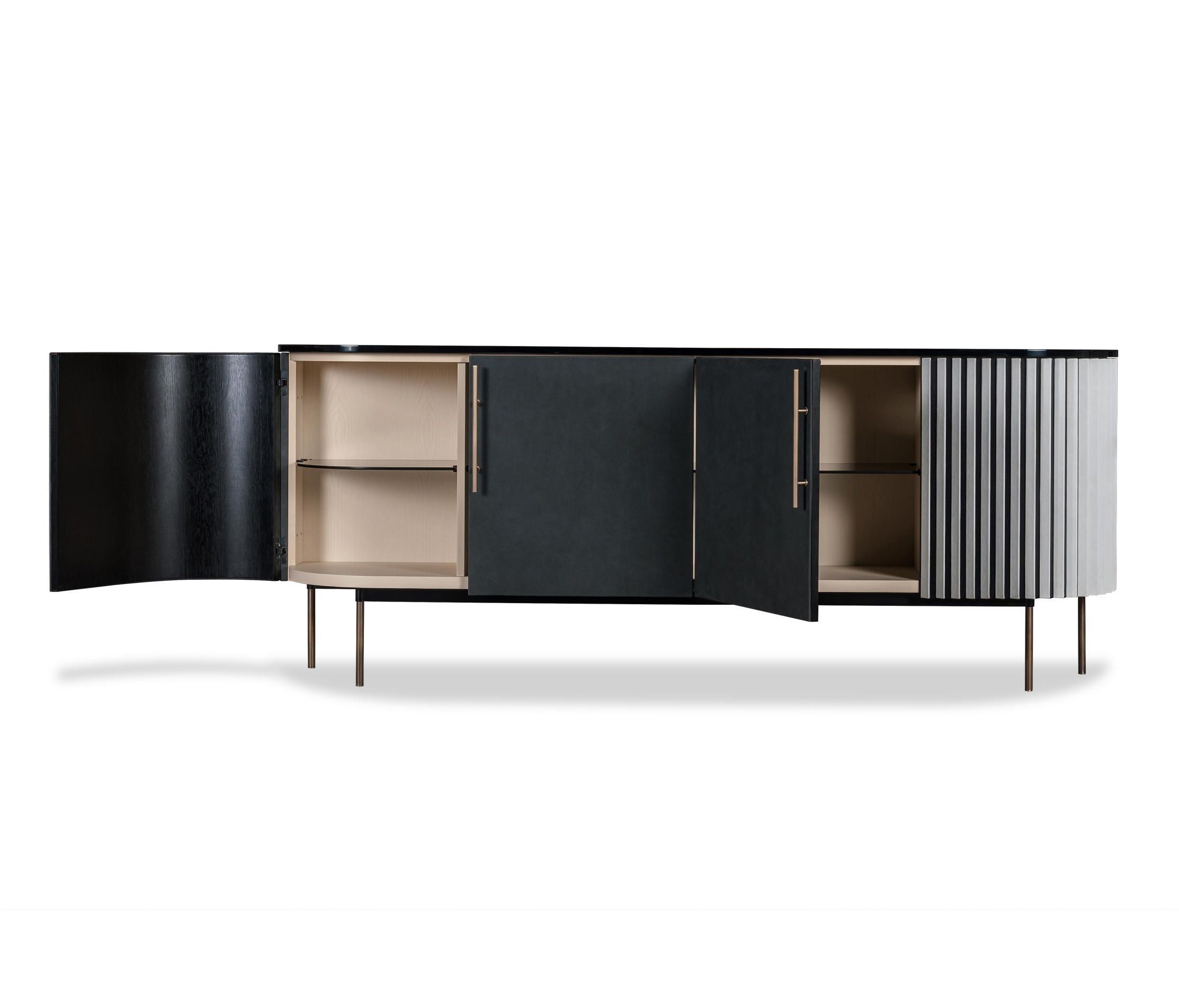 Plissé Low Cabinetbaxter | Sideboards | Furniture Cabinet Low Pertaining To Rani 4 Door Sideboards (View 11 of 30)
